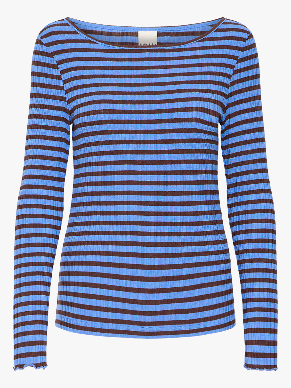 Ichi Cella Long Sleeve Blue Yonder / Coffee Bean
