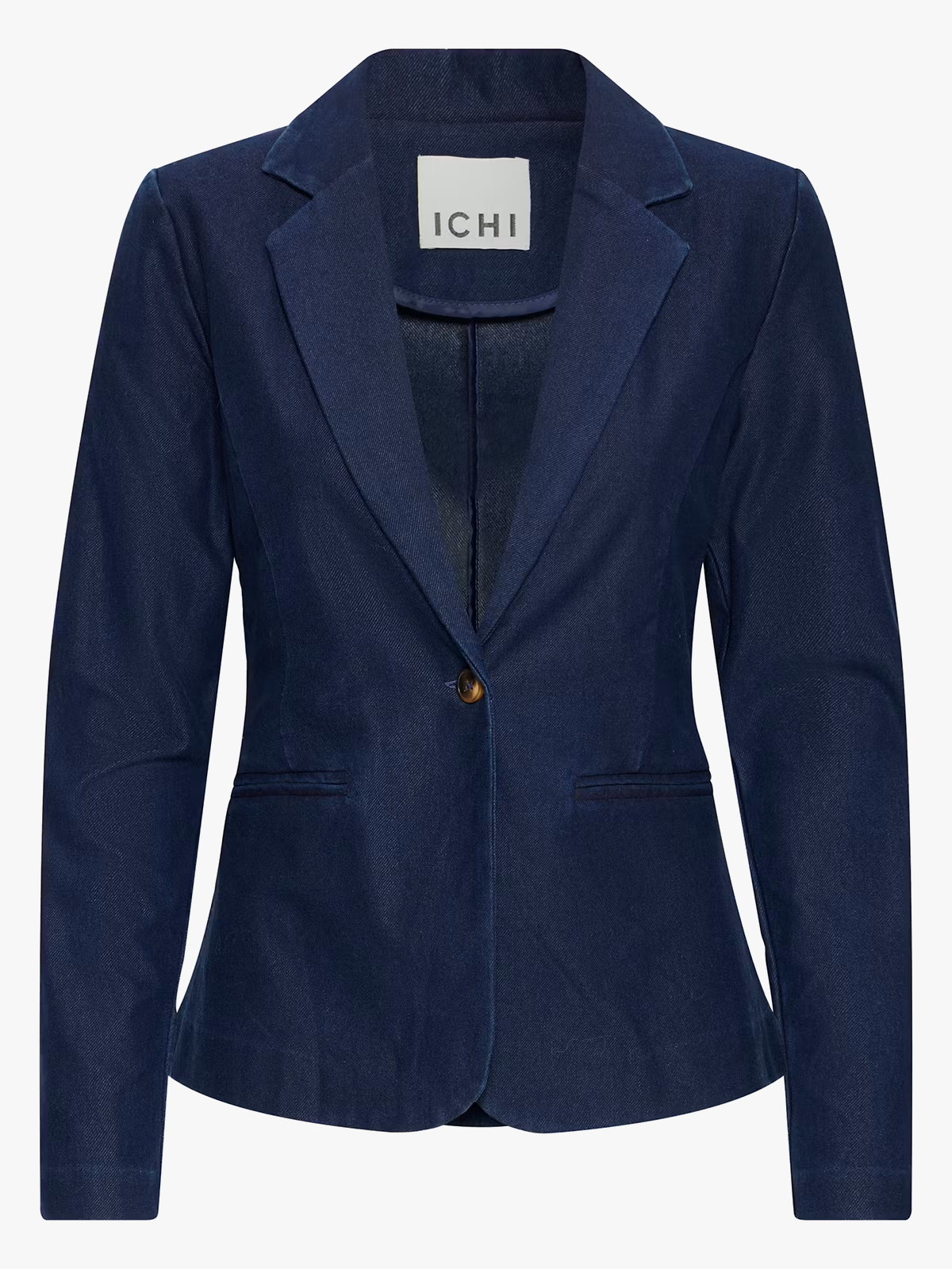 Ichi Kate Denim Blazer Dark Blue