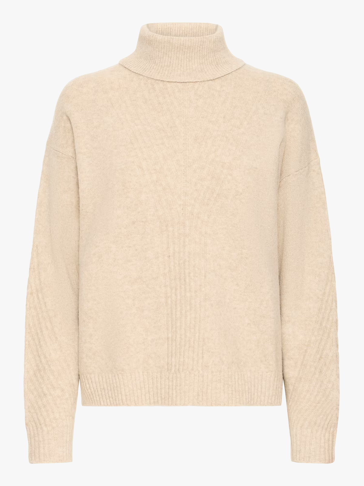 Ichi Dasila Long Sleeve 3 Oatmeal Melange