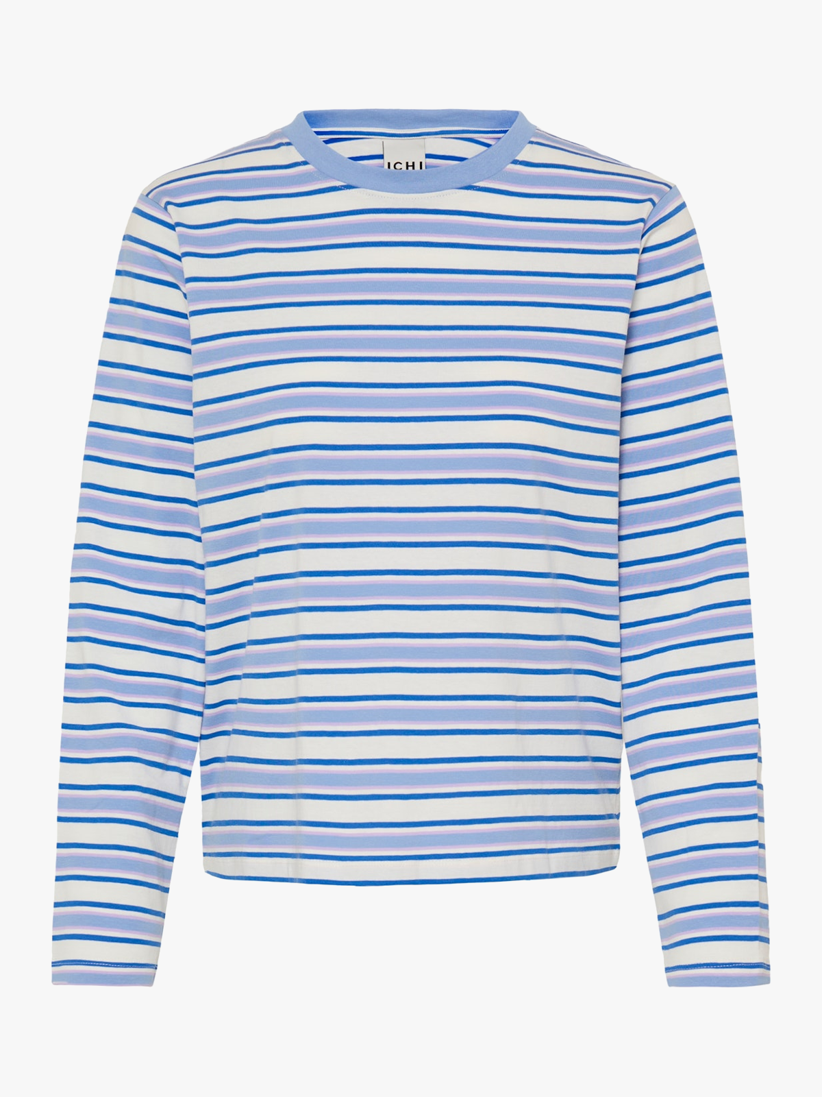 Ichi Mira Loose Long Sleeve 3 Blue Multi Stripe