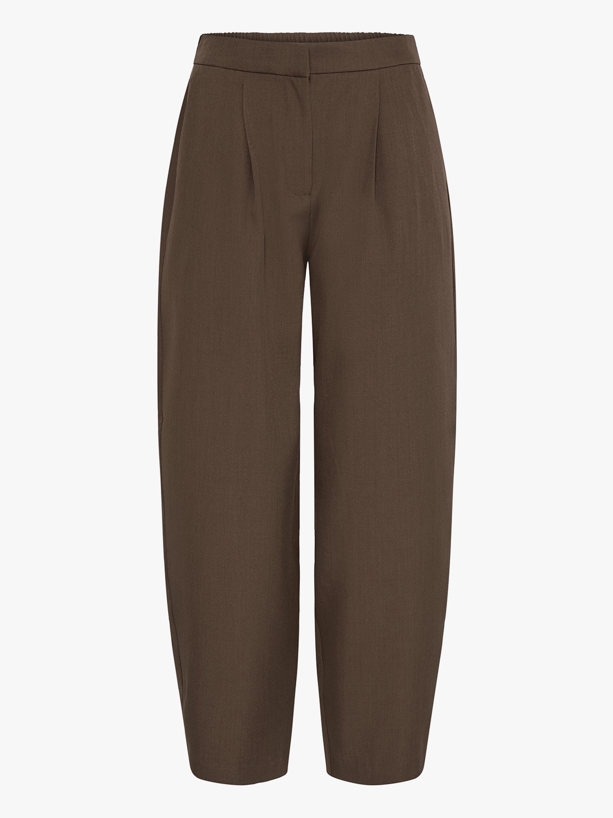 Ichi Fava Barrel Pants Slate Black Melange
