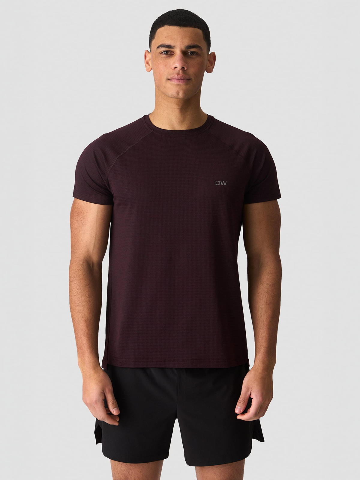 ICIW Training Mesh T-Shirt Maroon Red