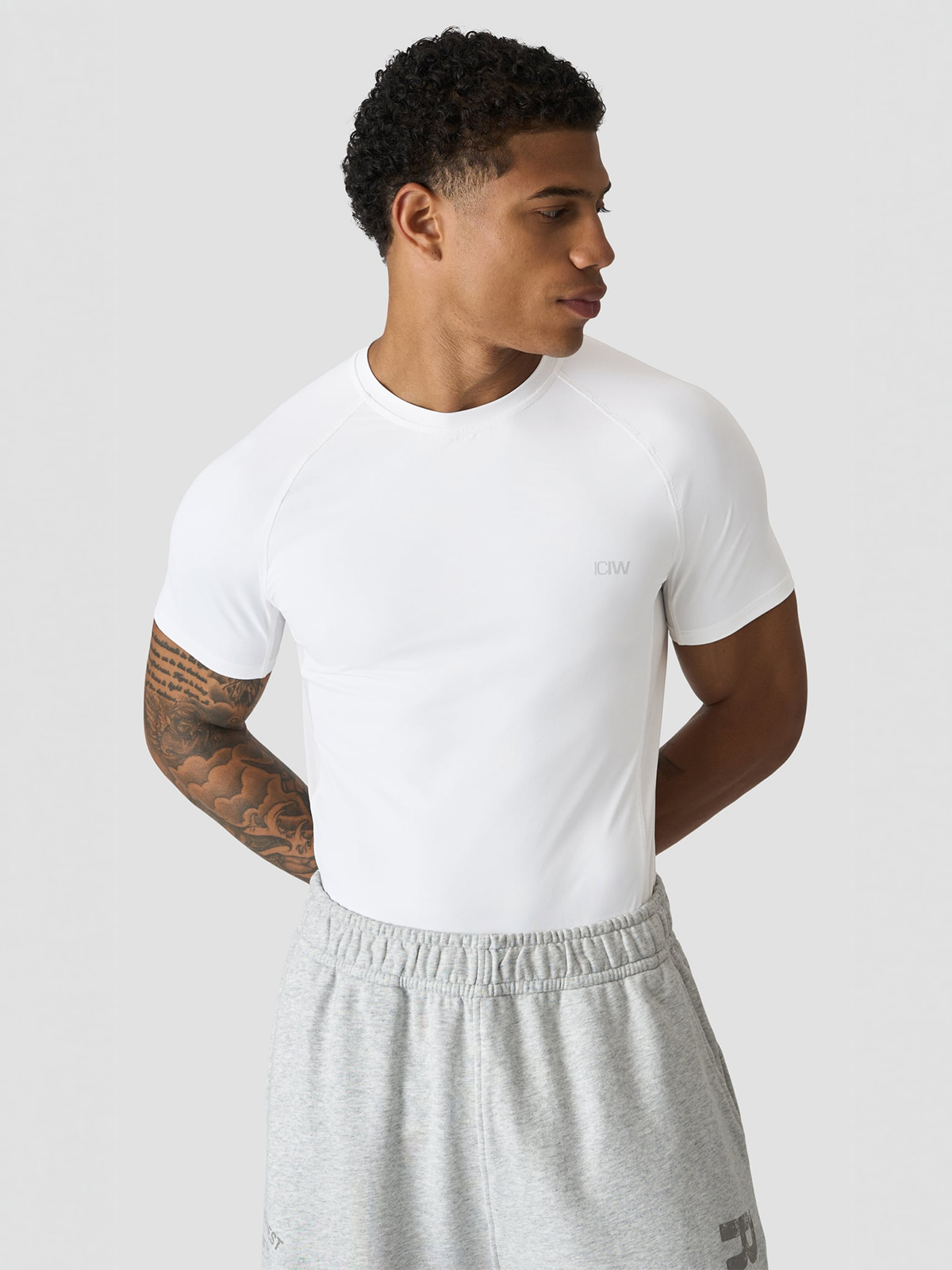 ICIW Stride Muscle Fit T-Shirt White Snow