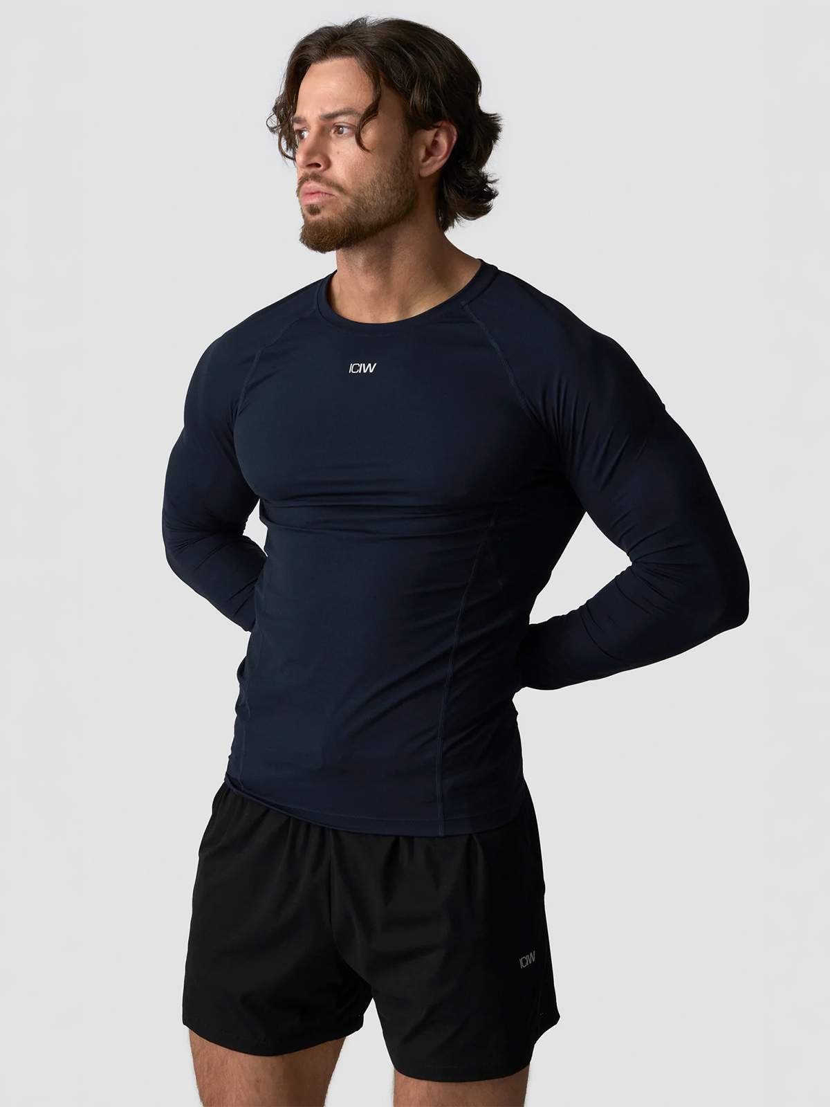 ICIW Ignite Muscle Fit Long Sleeve Navy
