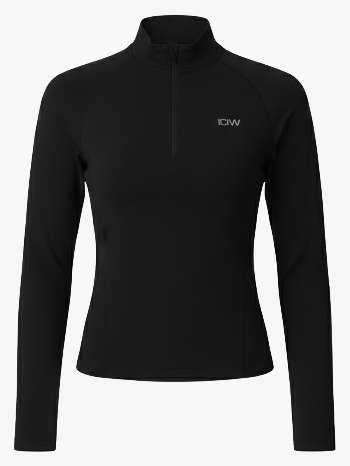 ICIW Define Seamless Invisible 1/2 Zip Long Sleeve Black