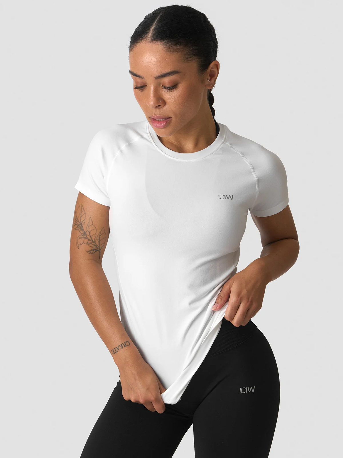 ICIW Define Seamless T-Shirt White Snow