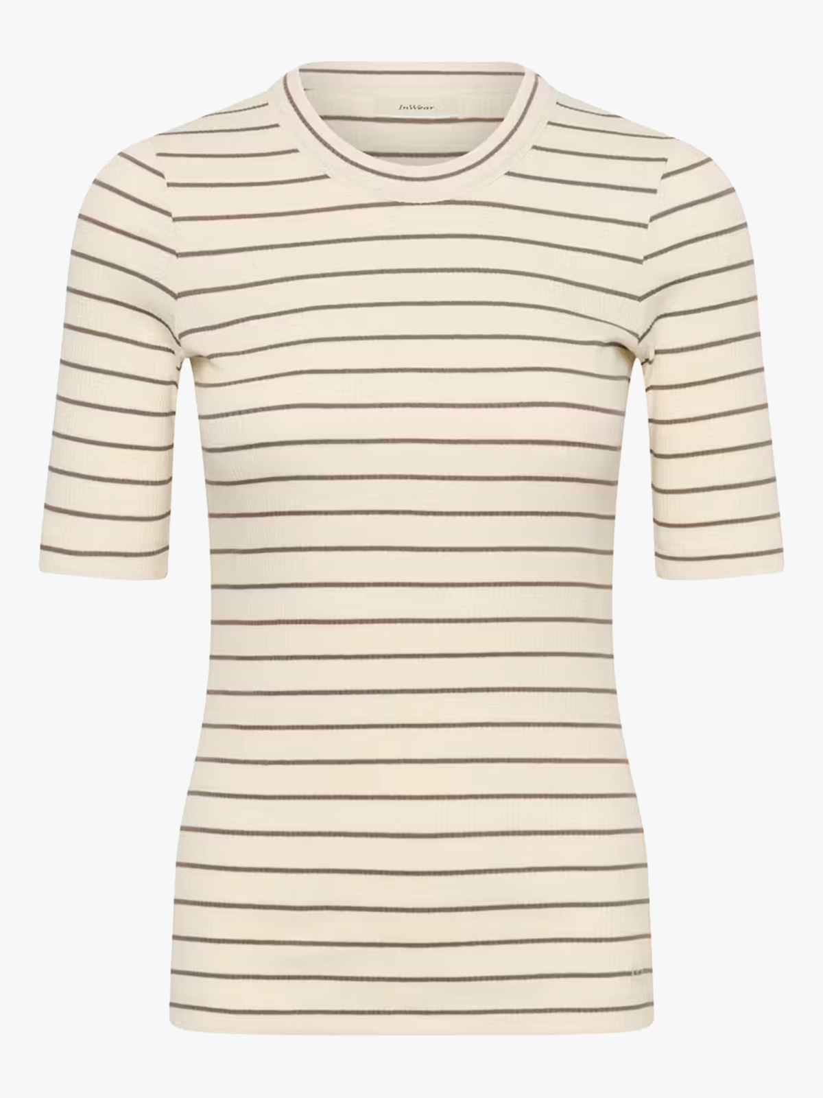 InWear Dagna Striped T-Shirt Vanilla / Coffee Quartz Stripe / White