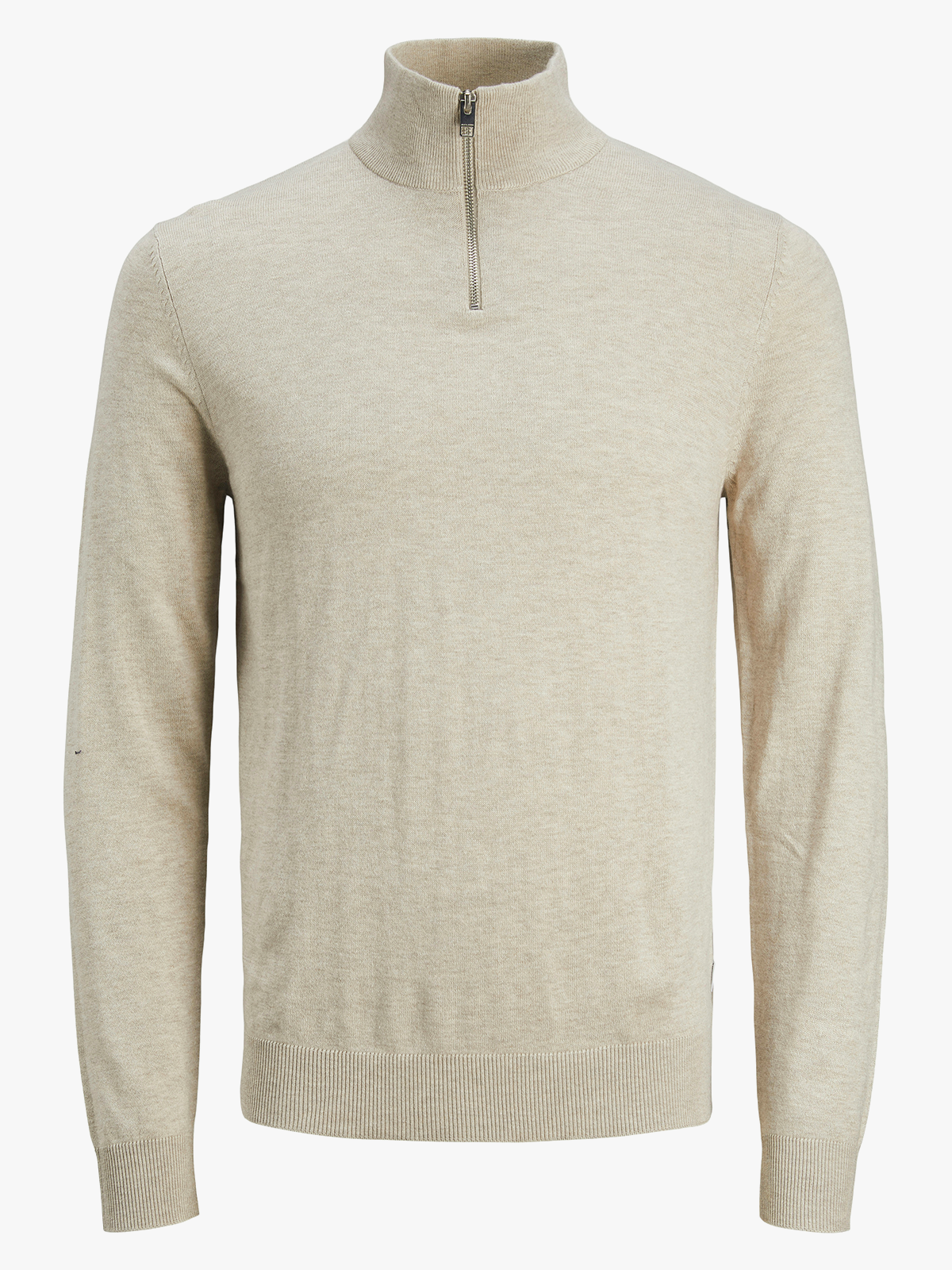 Jack and Jones Junior Junior Emil Knit Half Zip Junior Beige / Oatmel