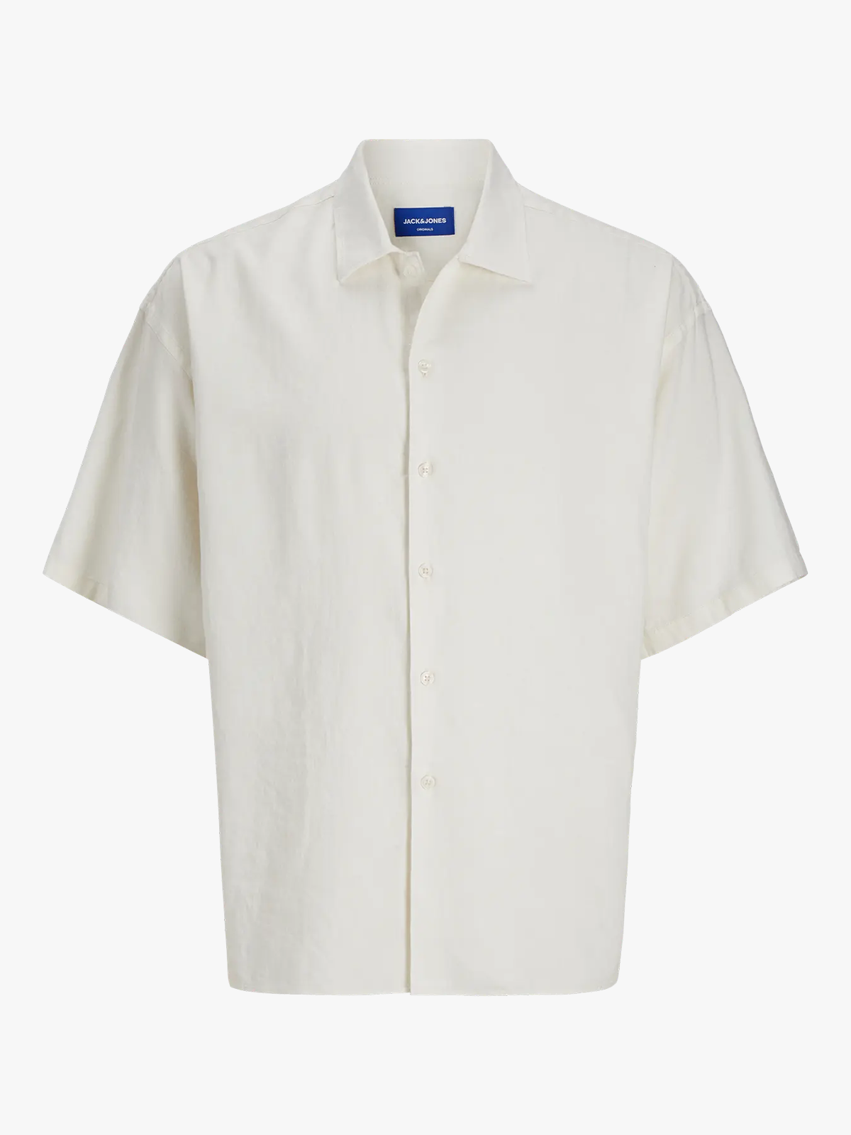 Jack and Jones Junior Paros Oversized Shirt Short Sleeve Junior Antique White