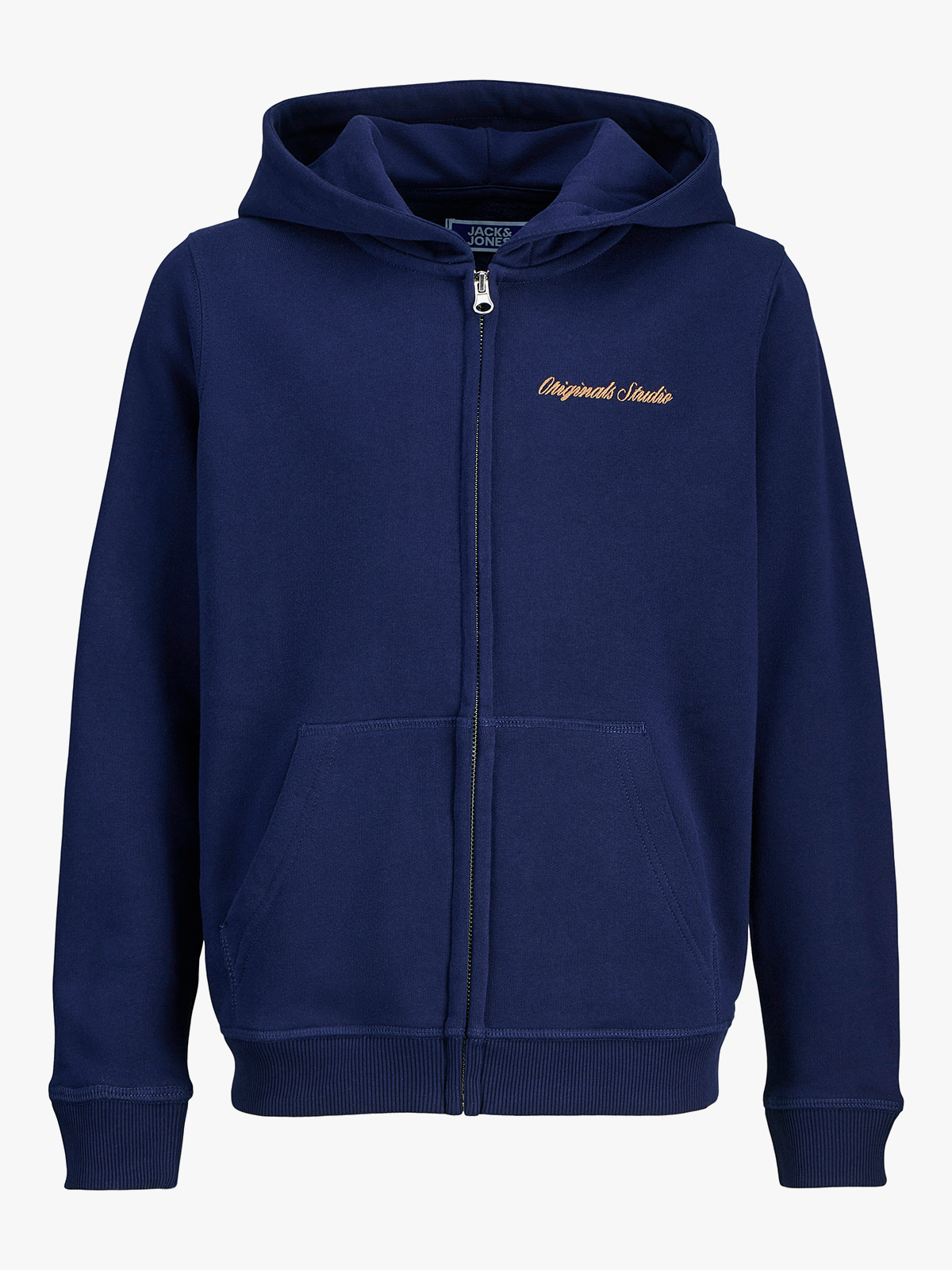 Jack and Jones Junior Norrebro Sweat Zip Hood Jnr Ocean cavern