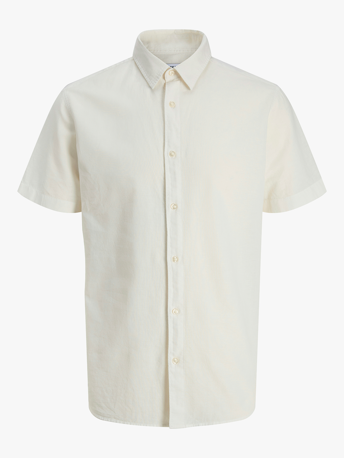 Jack and Jones Junior Breeze Linen Blend Shirt Short Sleeve Junior White