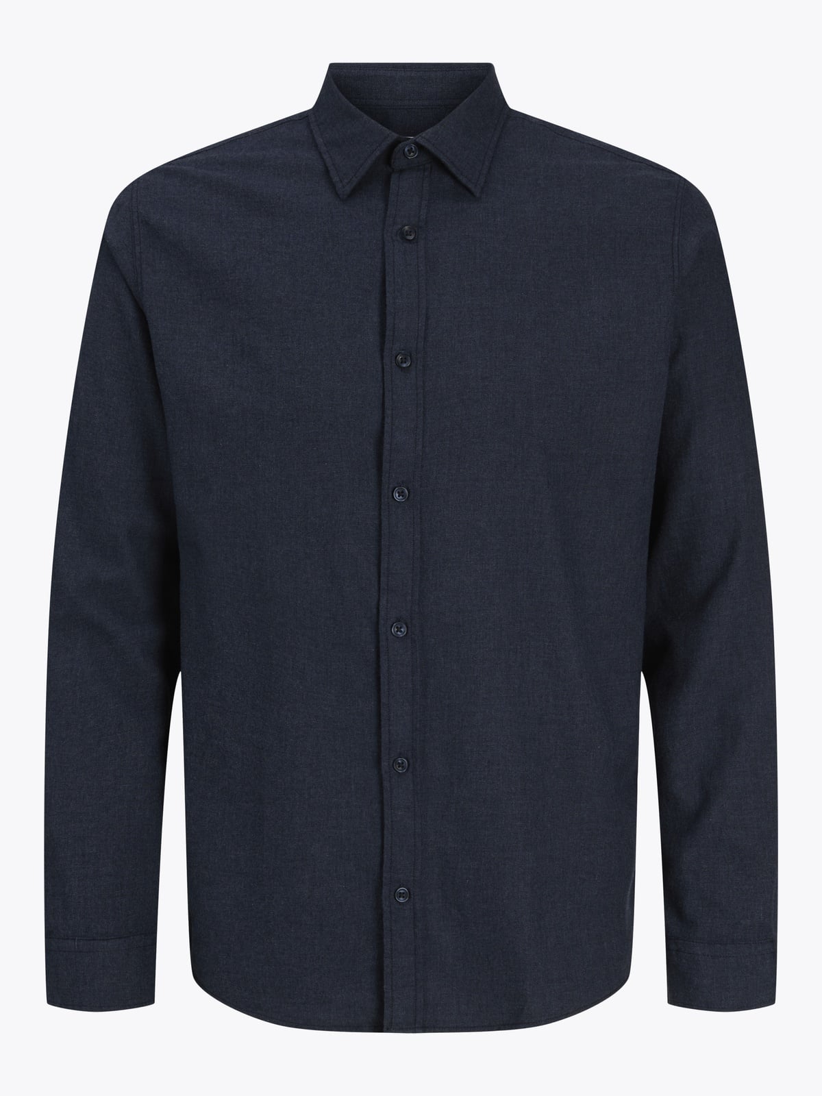 Jack and Jones Junior Field Melange Shirt Long Sleeve Navy Blazer