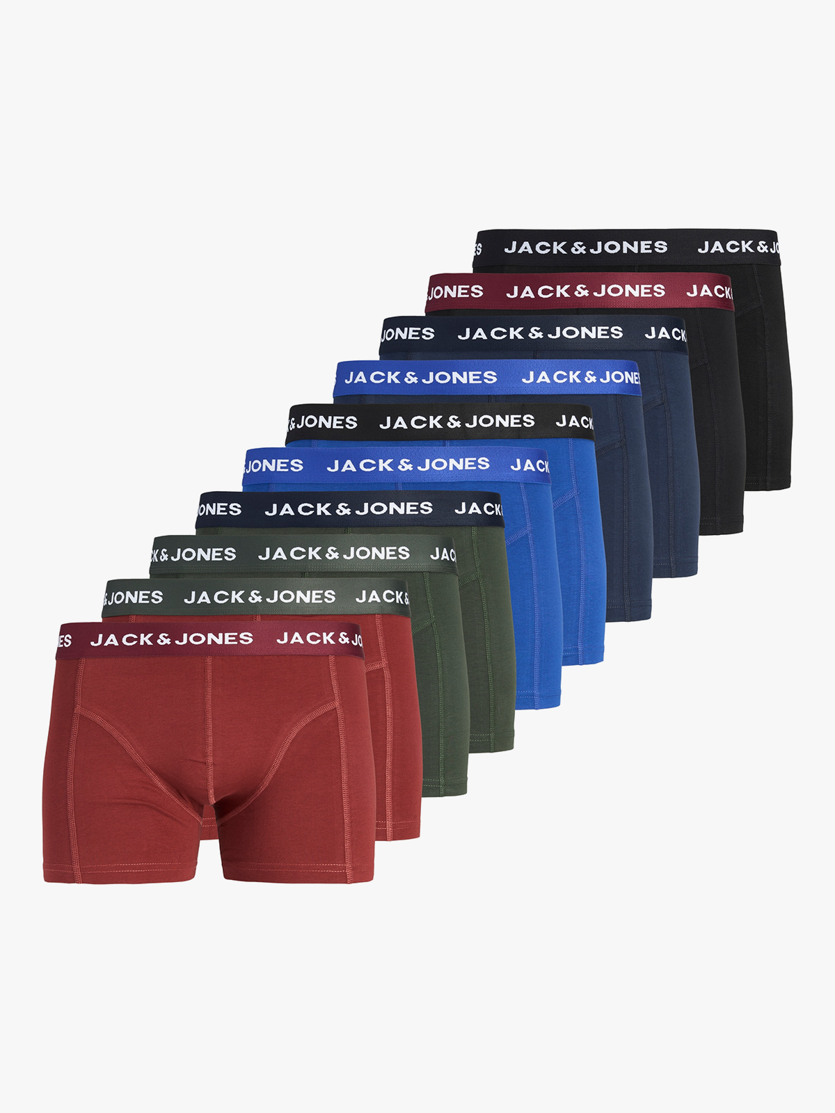 Jack and Jones Solid Trunks 10 Pack Grønn