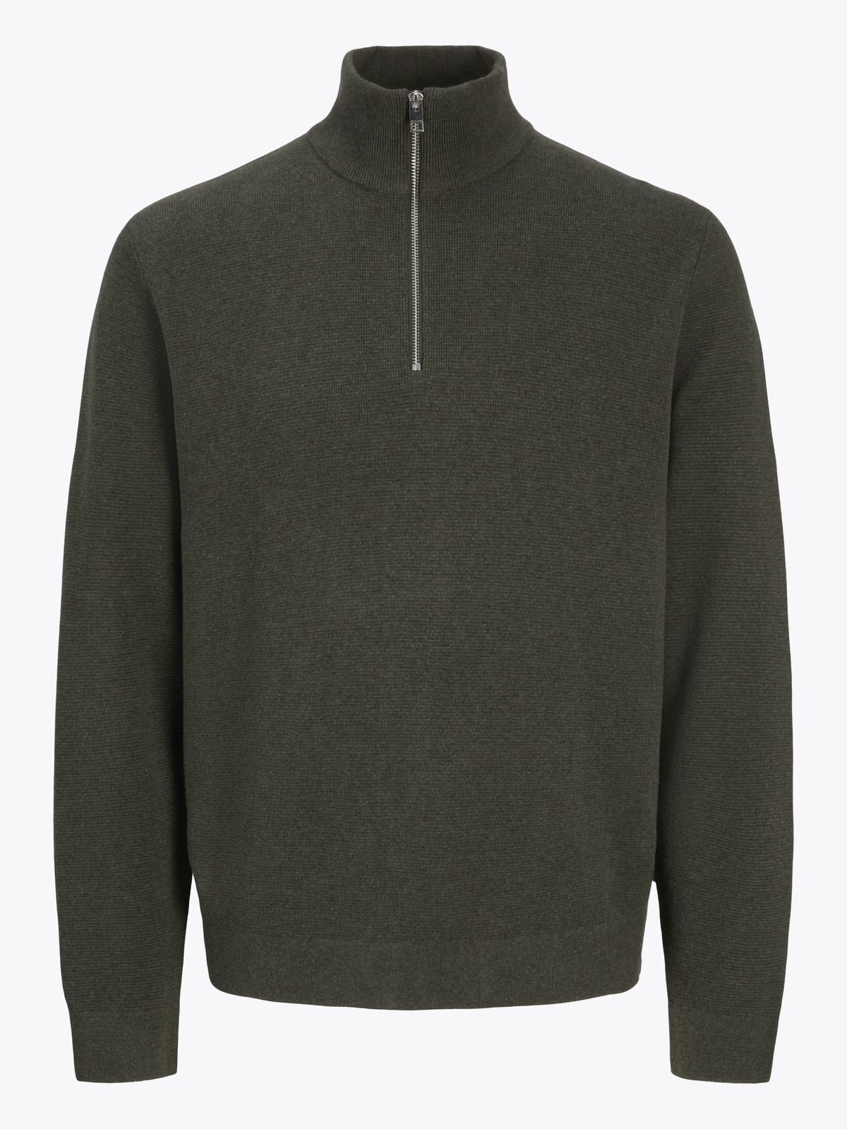Jack and Jones Milano Stitch Knit Half Zip Rosin Melange