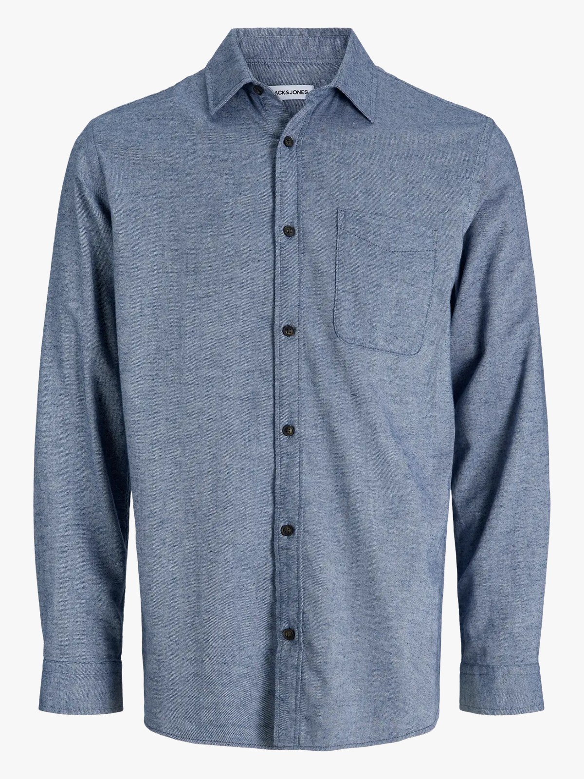 Jack and Jones Classic Melange Shirt Long Sleeve Faded Denim