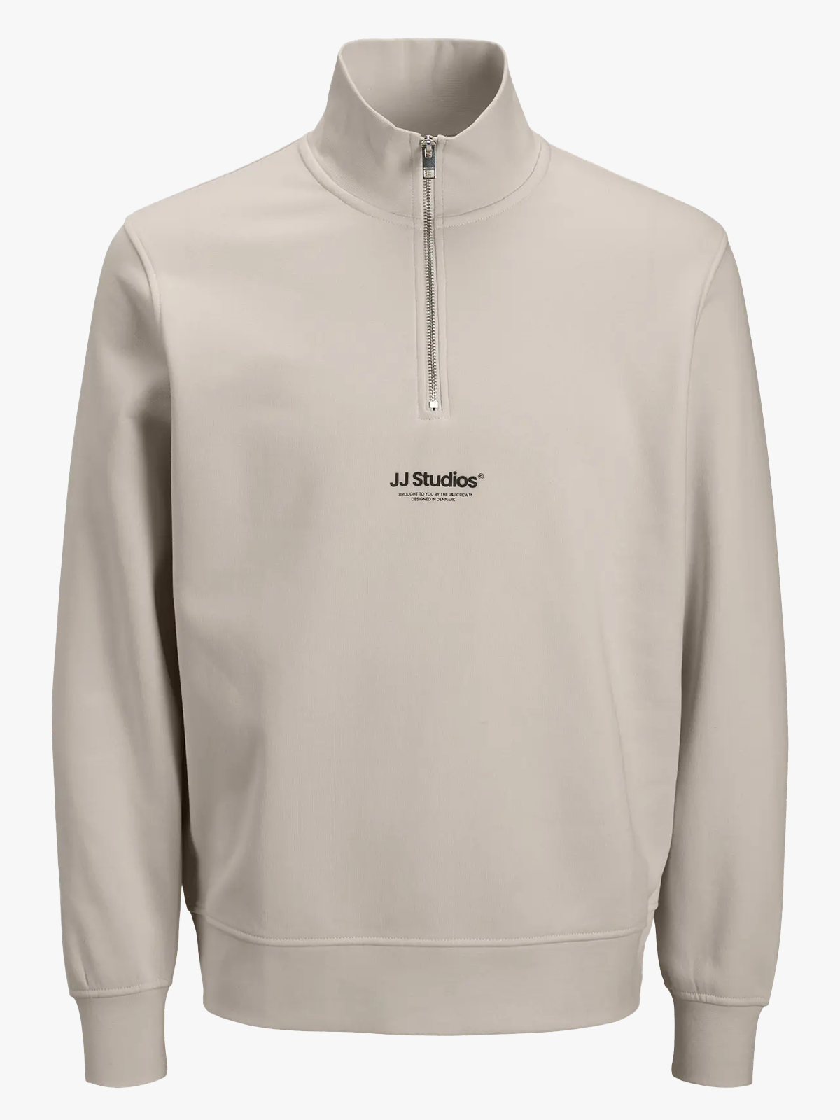 Jack and Jones Soho Sweat Quarter Zip Moonbeam