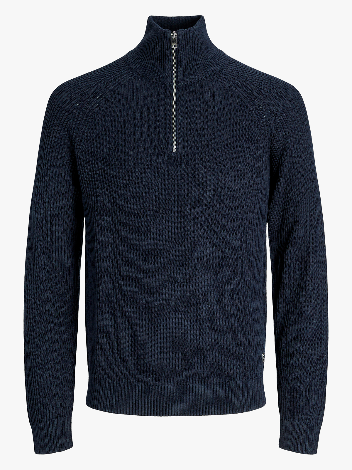 Jack and Jones Pannel Knit Half Zip Sky Captain