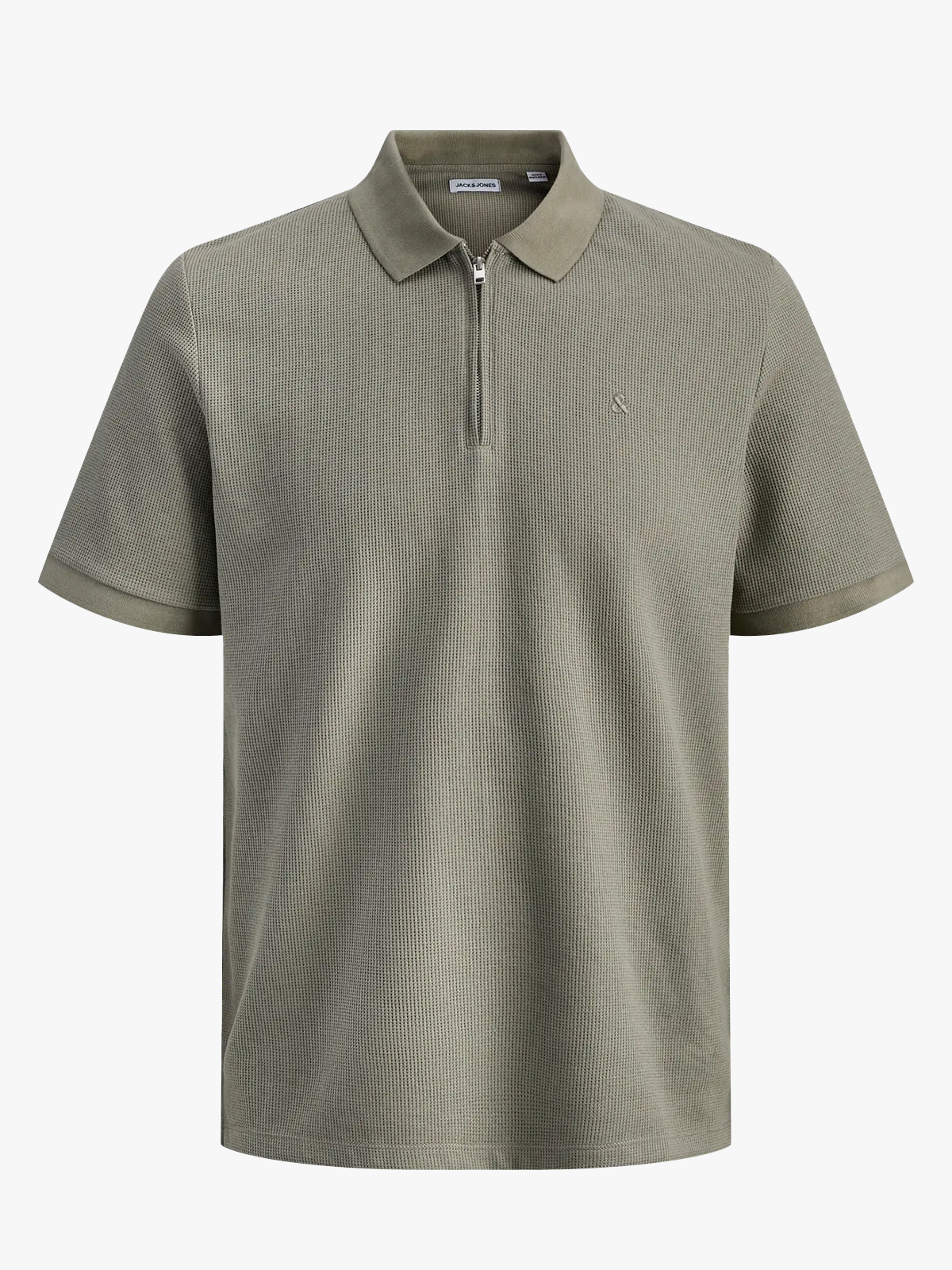 Jack and Jones Austin Zip Polo Short Sleeve Vetiver Classic