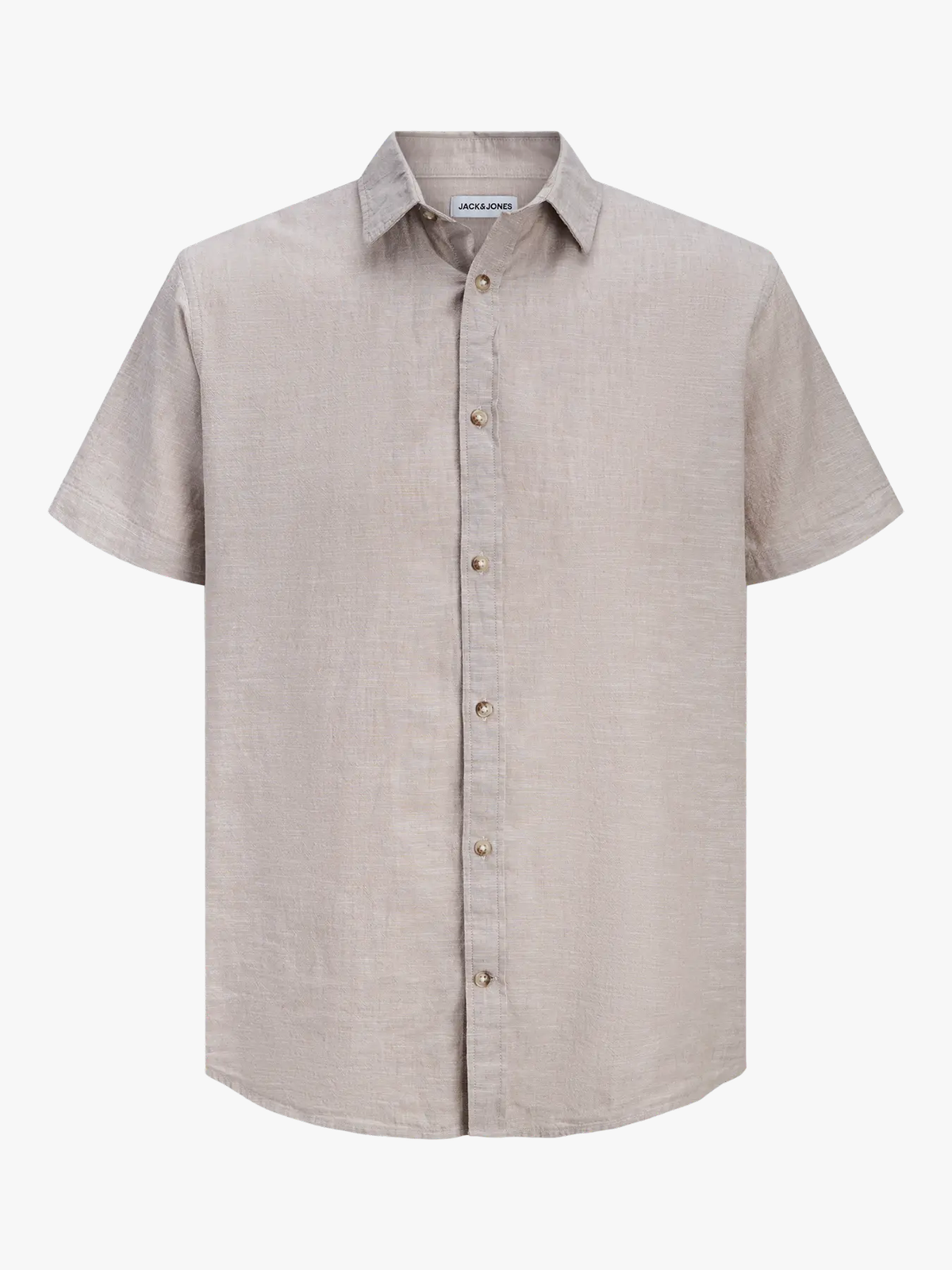 Jack and Jones Summer Linen Blend Shirt Short Sleeve String