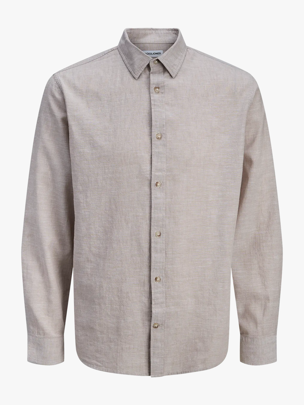 Jack and Jones Summer Linen Blend Shirt Long Sleeve String