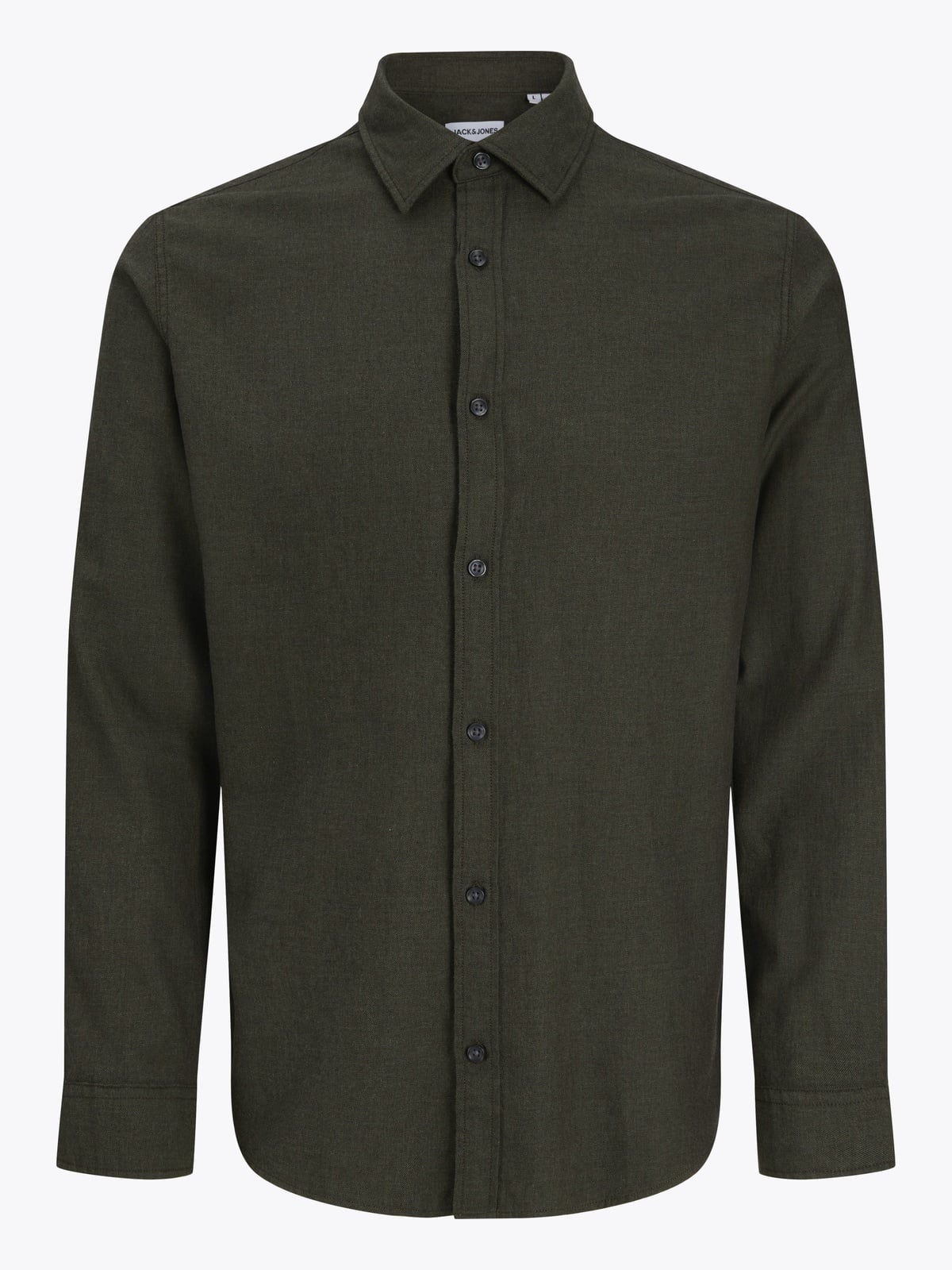 Jack and Jones Field Melange Shirt Long Sleeve Rosin