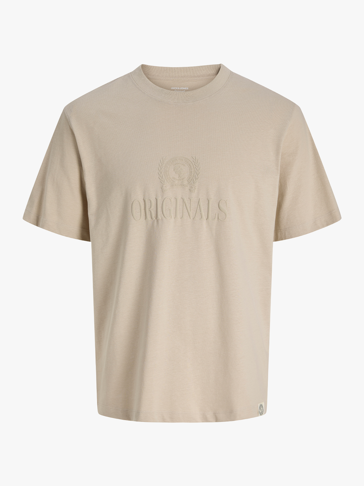 Jack and Jones Fredriksberg Monogram Tee Short Sleeve Feather Gray