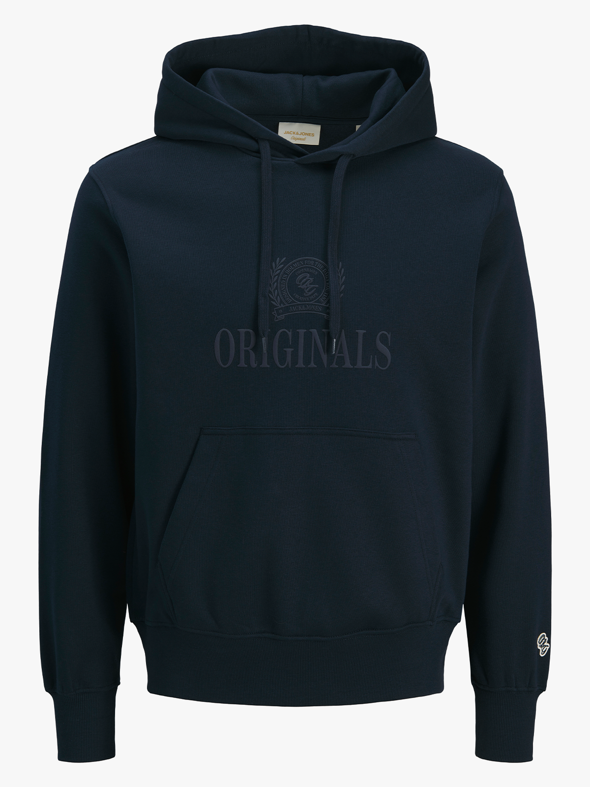 Jack and Jones Frederiksberg Monogram Sweat Hood Sky Captain