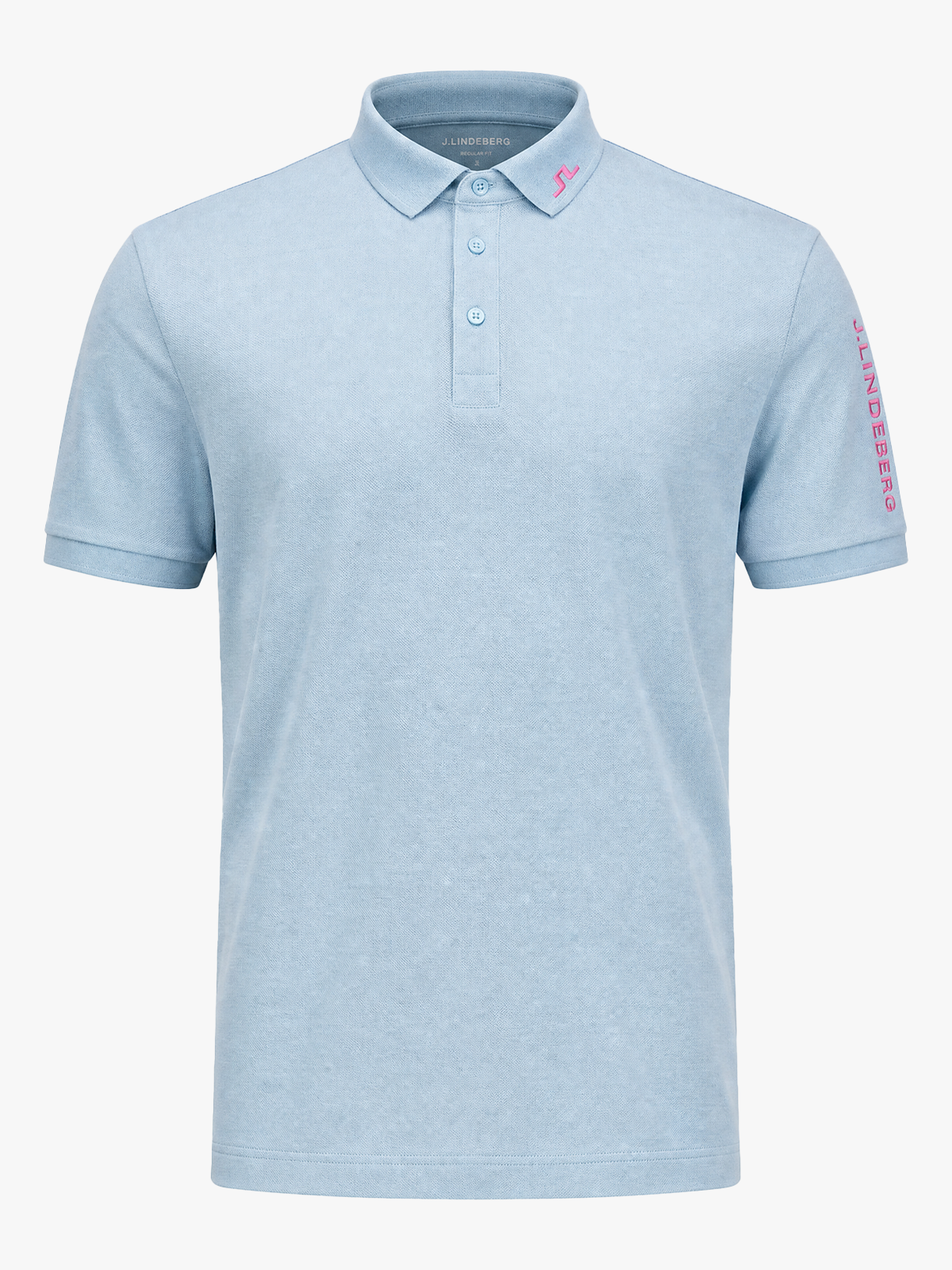 J.LINDEBERG Tour Tech Pique Polo Forget-Me-Not Melange