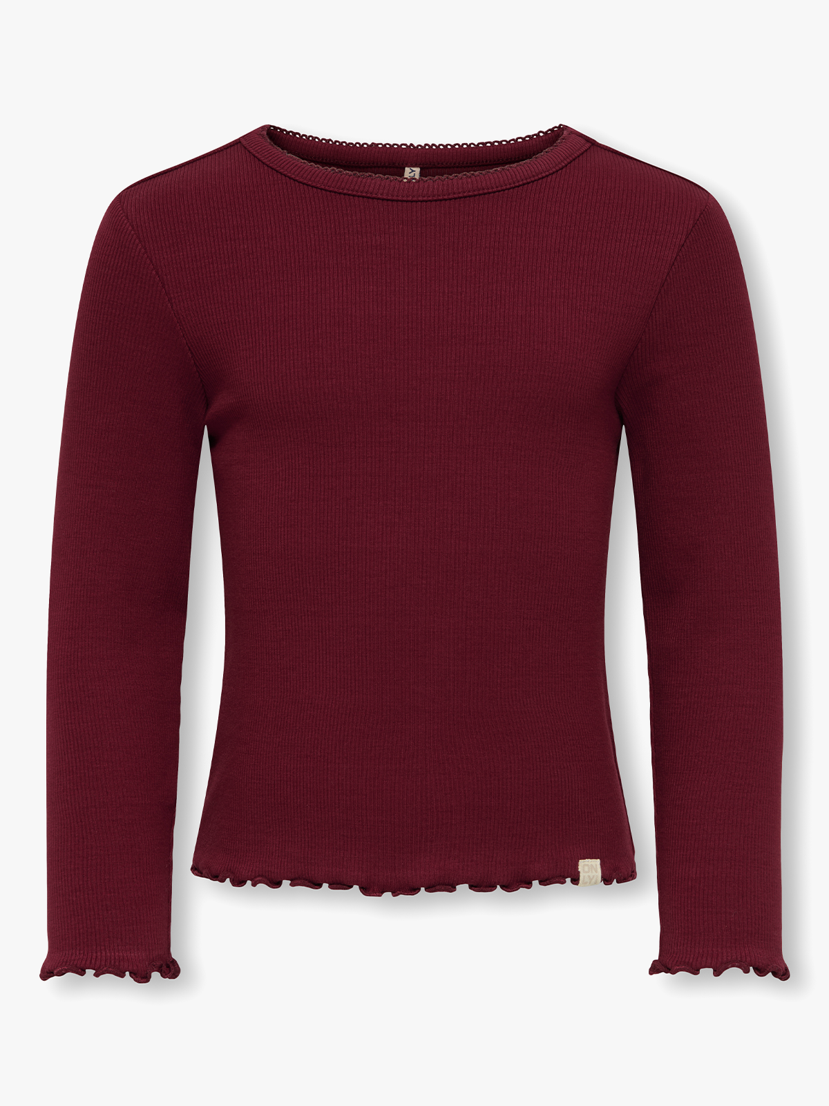 Kids Only Trinny Long Sleeve Oneck Top Cabernet