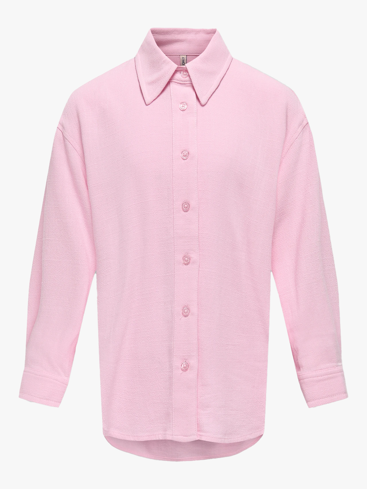 Kids Only Siesta Long Sleeve Linen Blend Oversized Shirt Pirouette