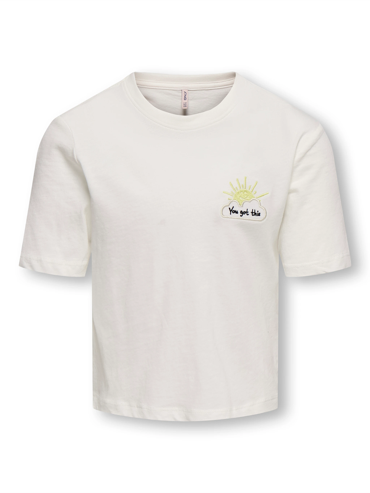 Kids Only Rex Short Sleeve Print Top Junior Cloud Dancer