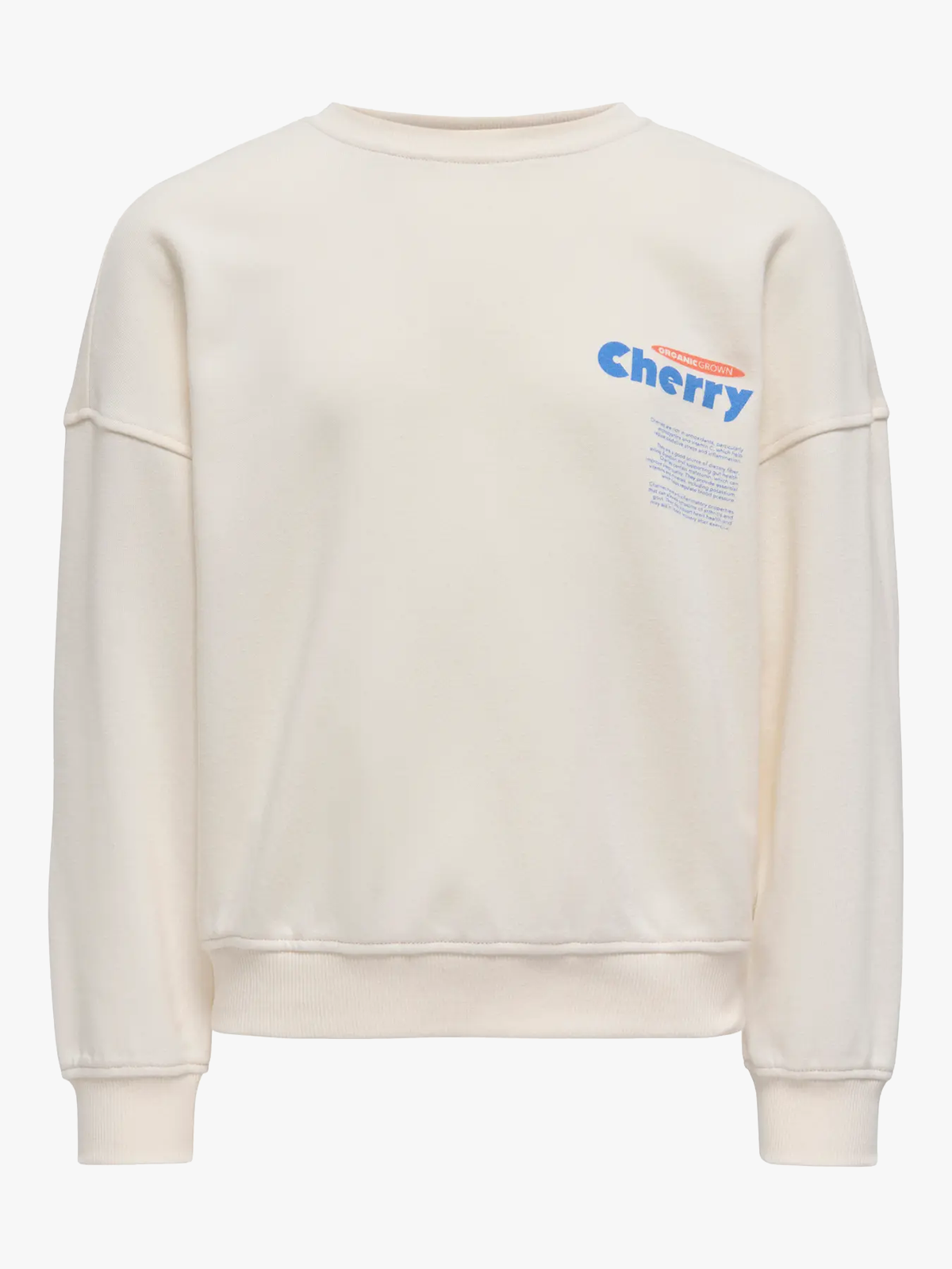 Kids Only Philea Life Long Sleeve Ovzfruit Oneck Ubrushed Sweat Tofu Cherry