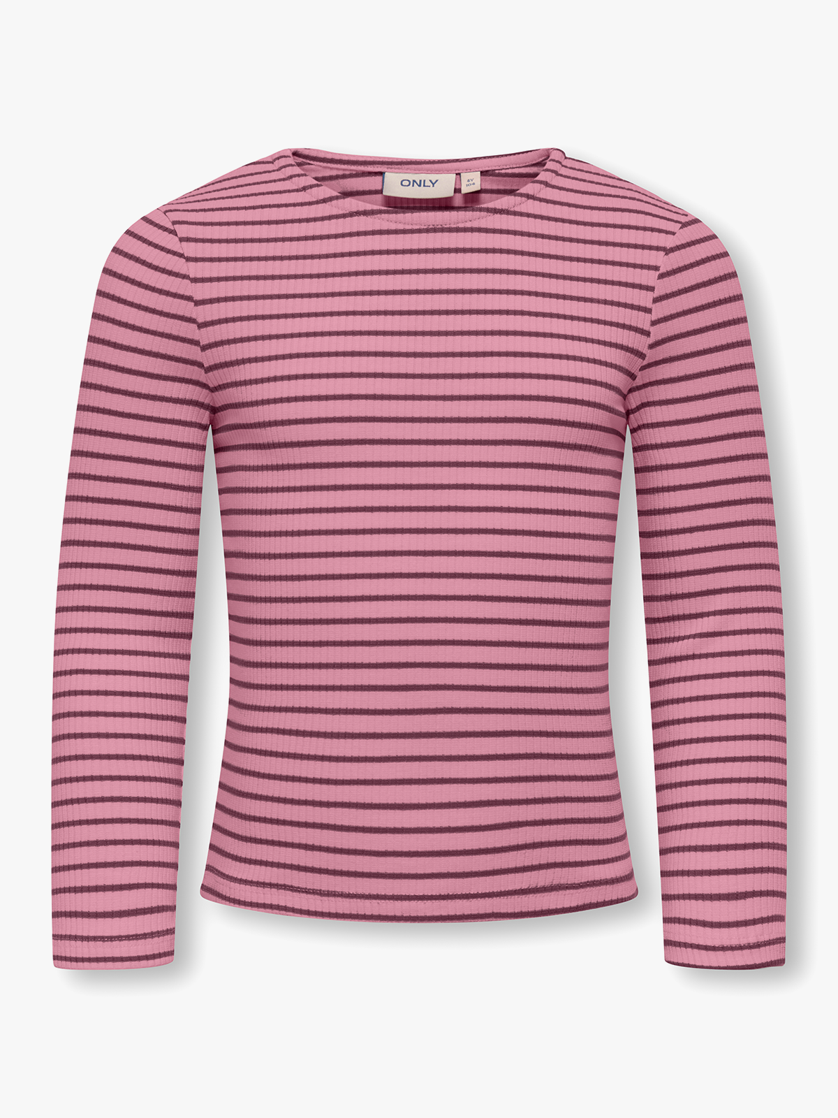 Kids Only Maude Stripe Long Sleeve O-Neck Top Junior Sea Pink