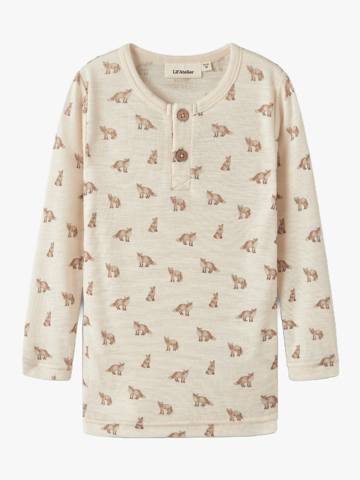 Lil- Atelier Nalu Wo/Mo Long Sleeve Slim Top Turteldove