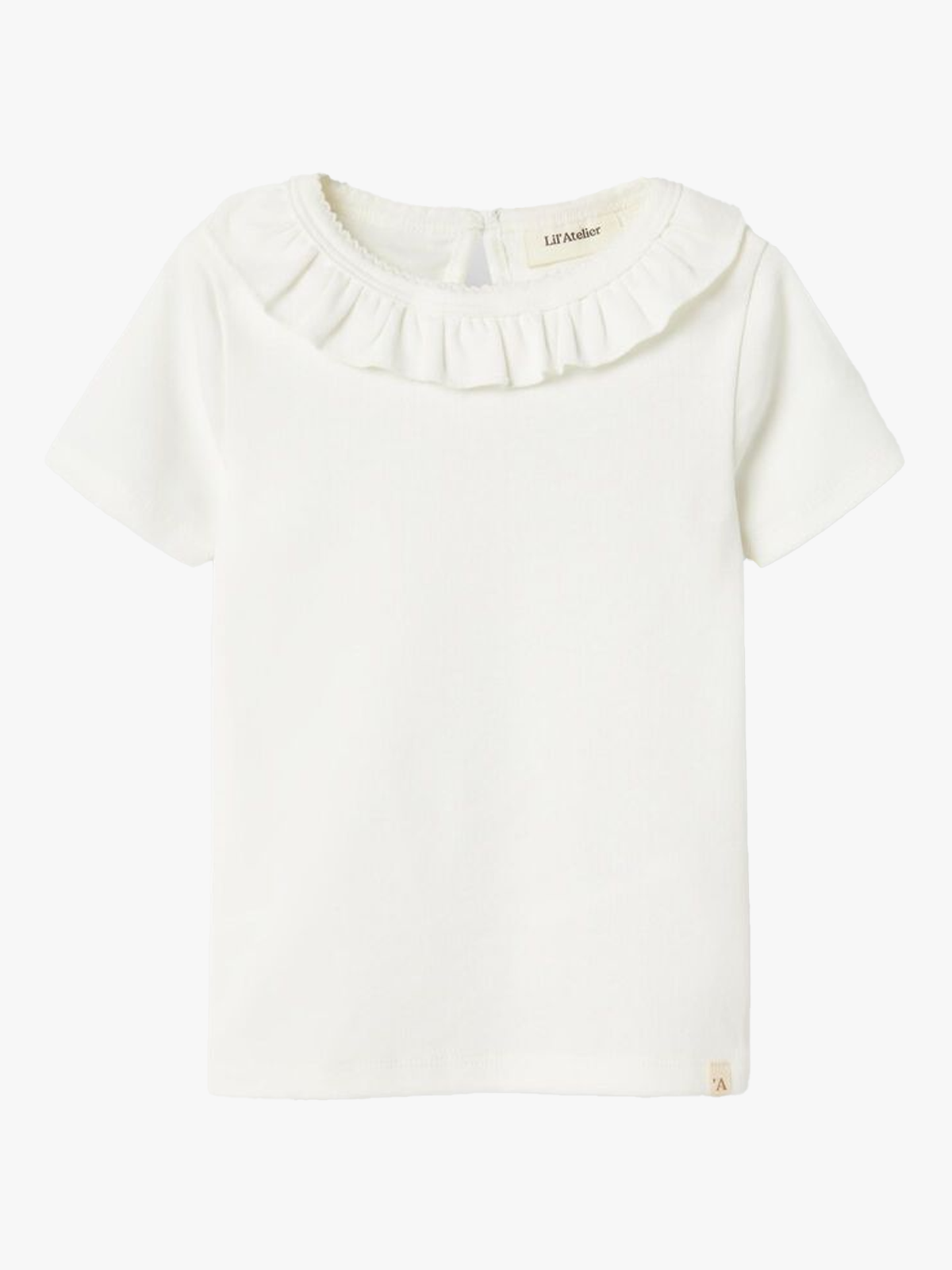 Lil- Atelier Lalo Tan Short Sleeve Slim Top Coconut Milk