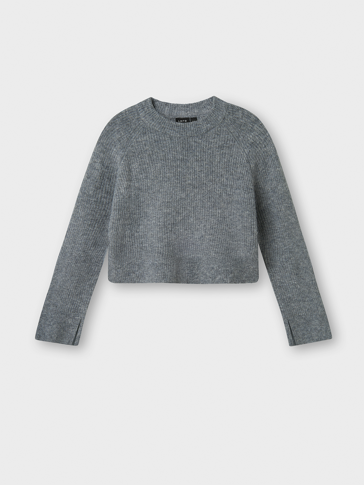 LMTD Kleave Long Sleeve Short Knit Grey Melange