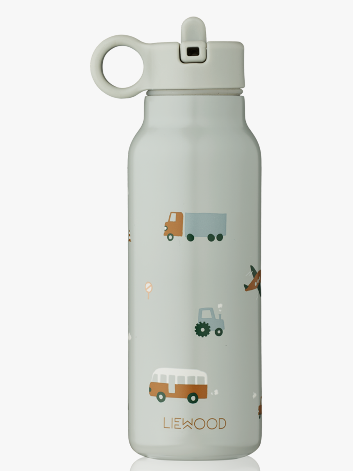 Liewood Falk Water Bottle 350 ml Vehicles / Dove Blue Mix