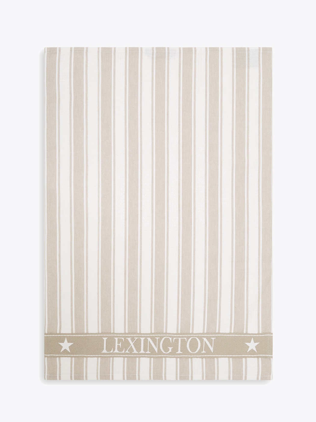 Lexington Icons Cotton Twill Waffle Striped Kitchen Towel 50x70 Beige / White
