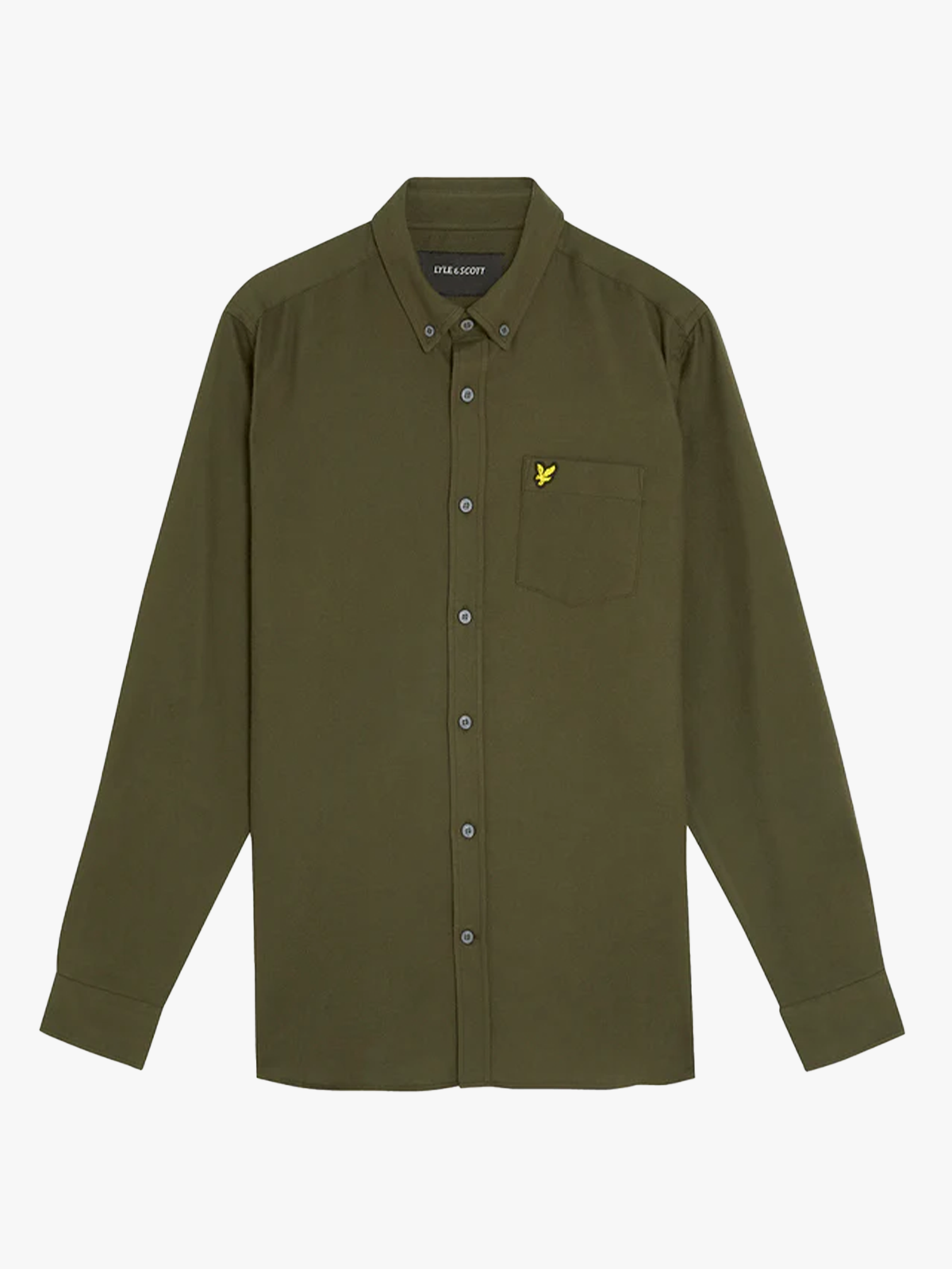 Lyle & Scott Plain Flannel Shirt Deep Depths