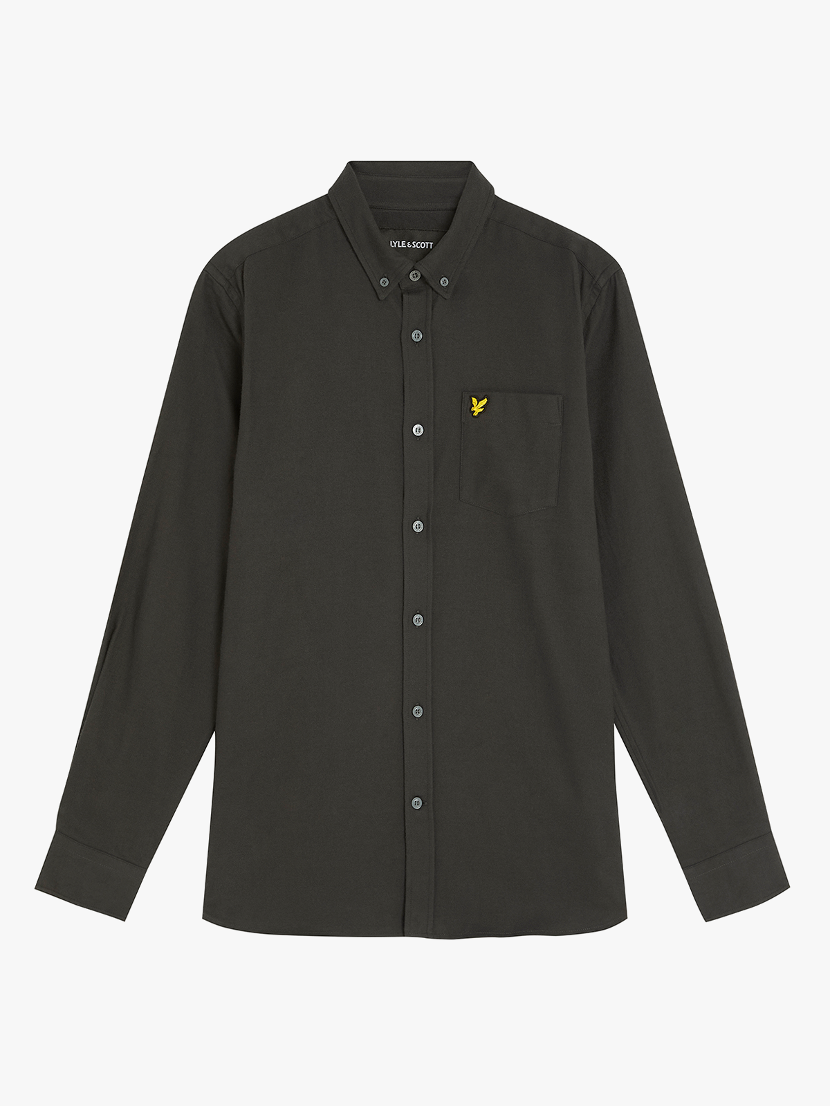 Lyle & Scott Plain Flannel Shirt Shadow