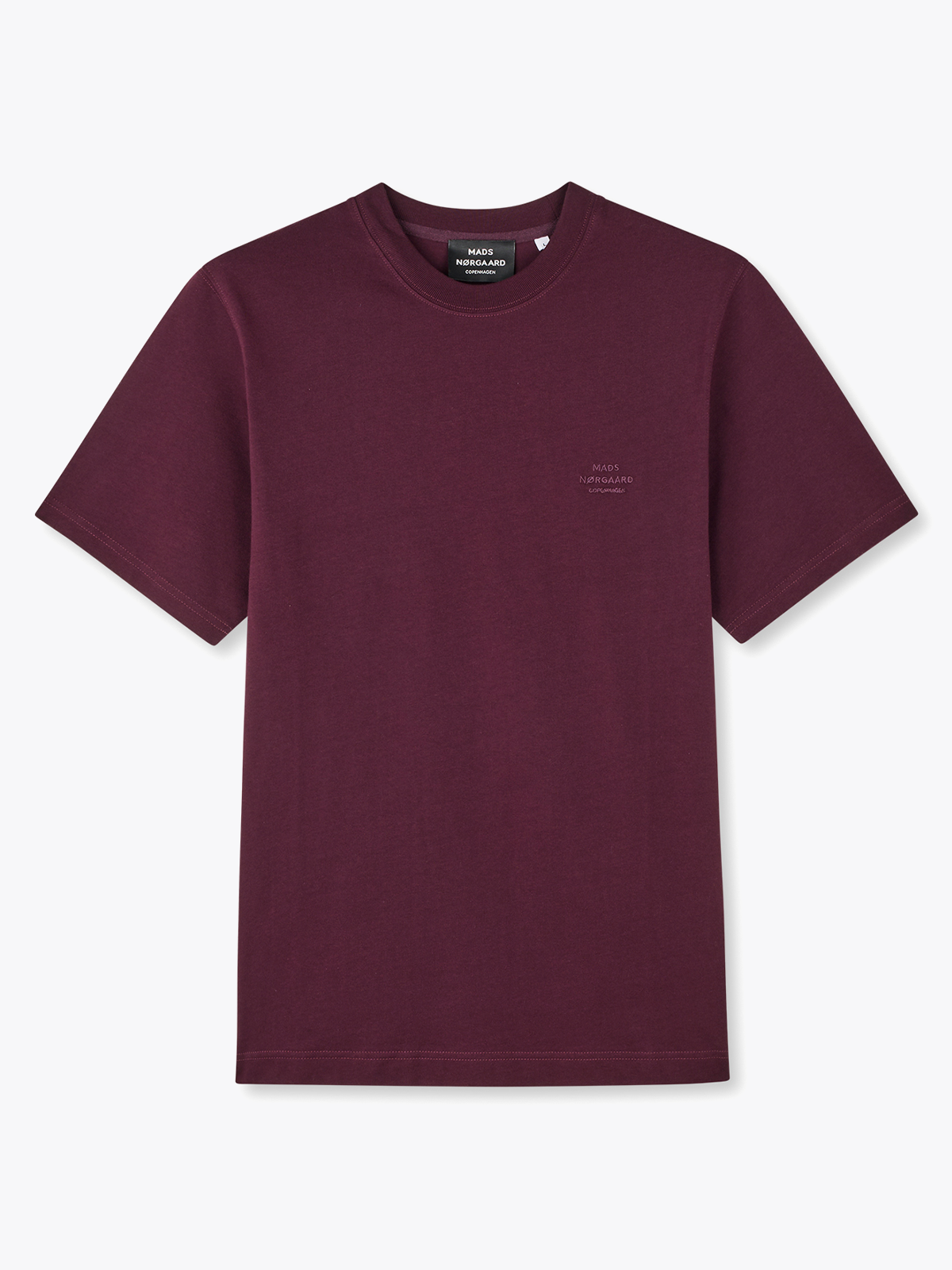 Mads Nørgaard Cotton Jersey Frode Logo Tee FAV Burgunder