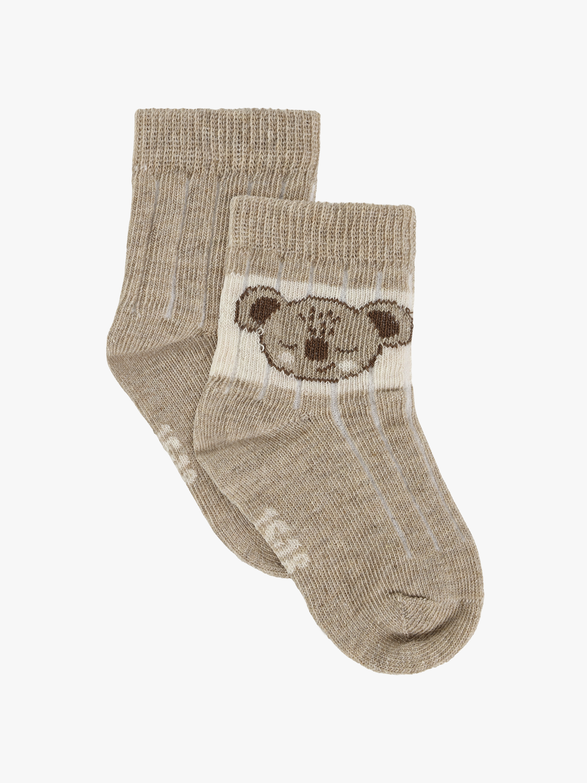 Minymo Baby Socks (2 Pack) Silver Mink