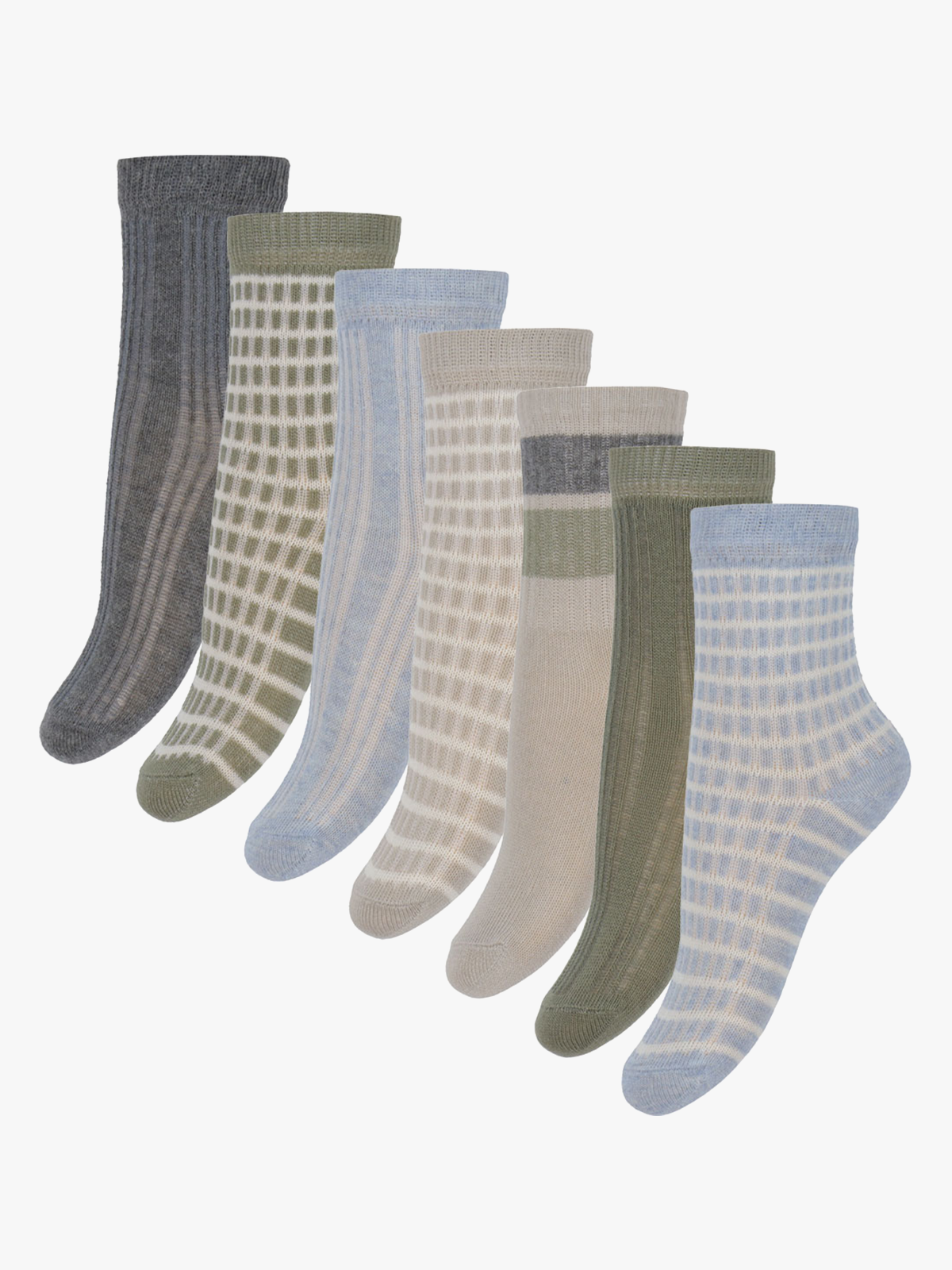 Minymo Socks W.Pattern (7 Pack ) Winter Sky w. Pattern