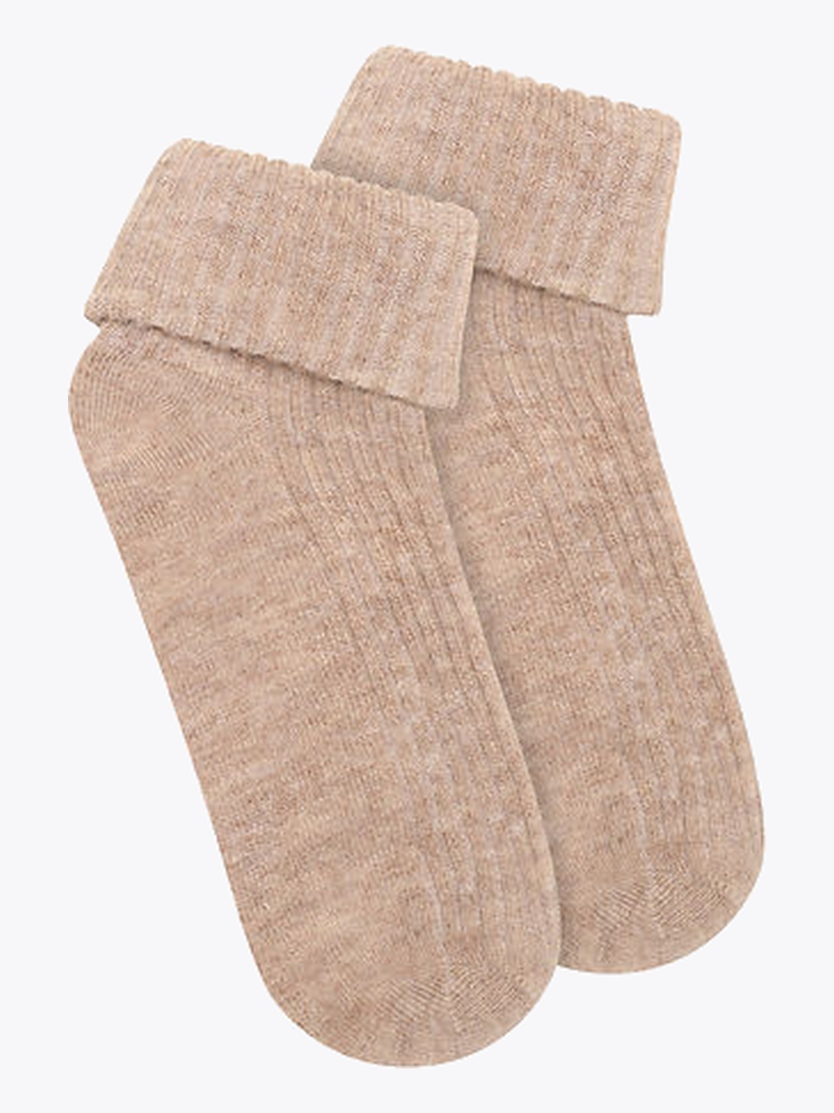 Minymo Baby 2x2 Rib Wool Socks (2 Pack) Sølv Minkmelert