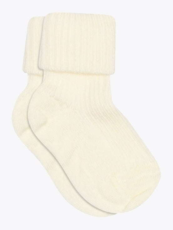 MP Denmark Wool rib baby socks Snow White