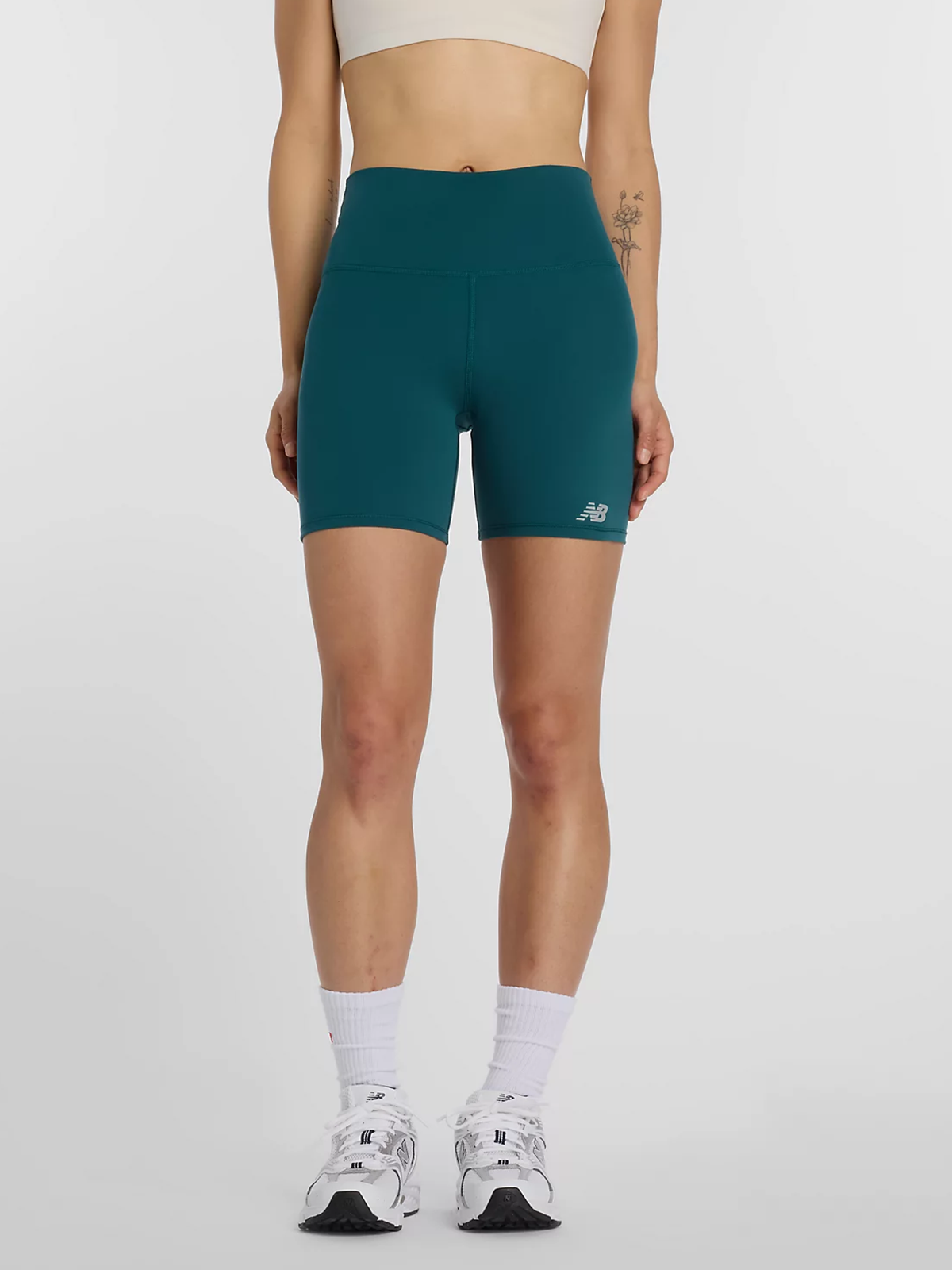 New Balance Harmony High Rise Short 6" Medusa Green