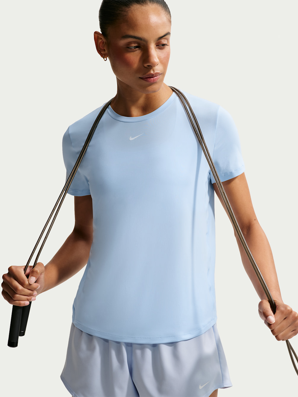 Nike One Classic Dri-Fit Short Sleeve Top Hydrogen Blue / White