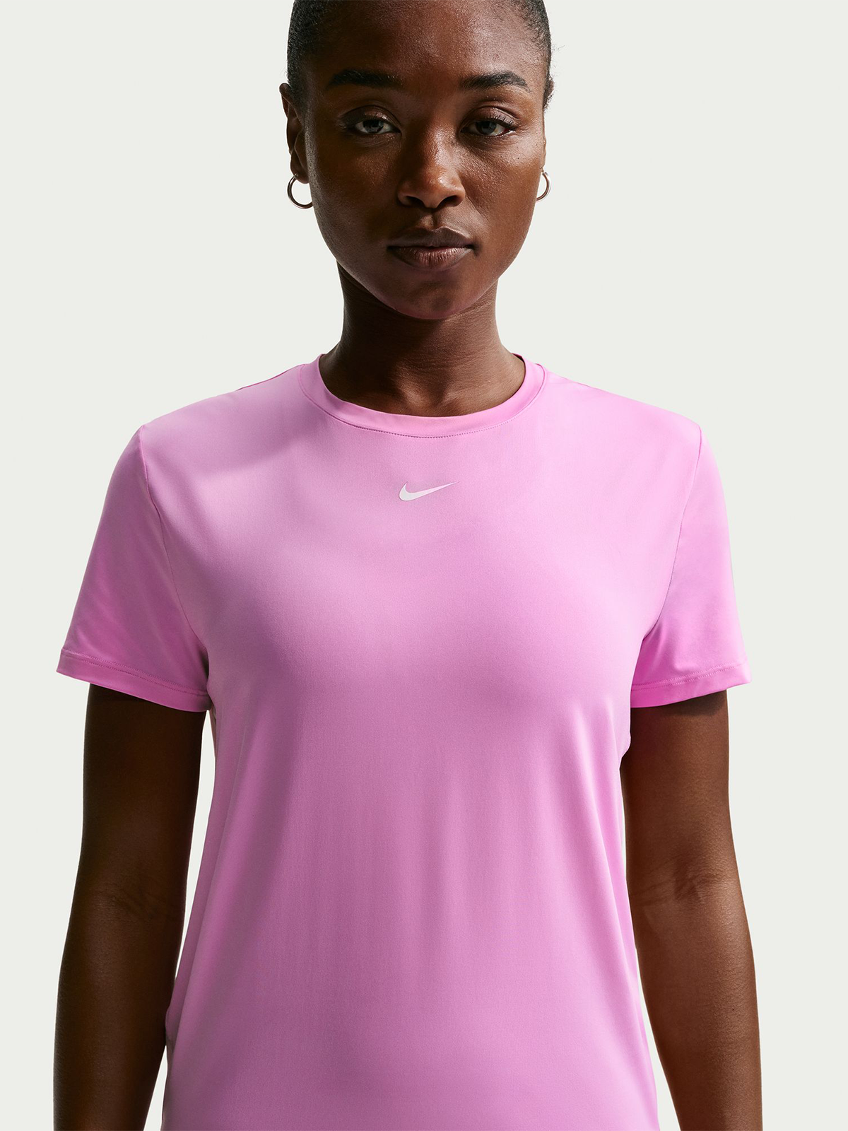 Nike One Classic Dri-Fit Short Sleeve Top LT Magenta / White