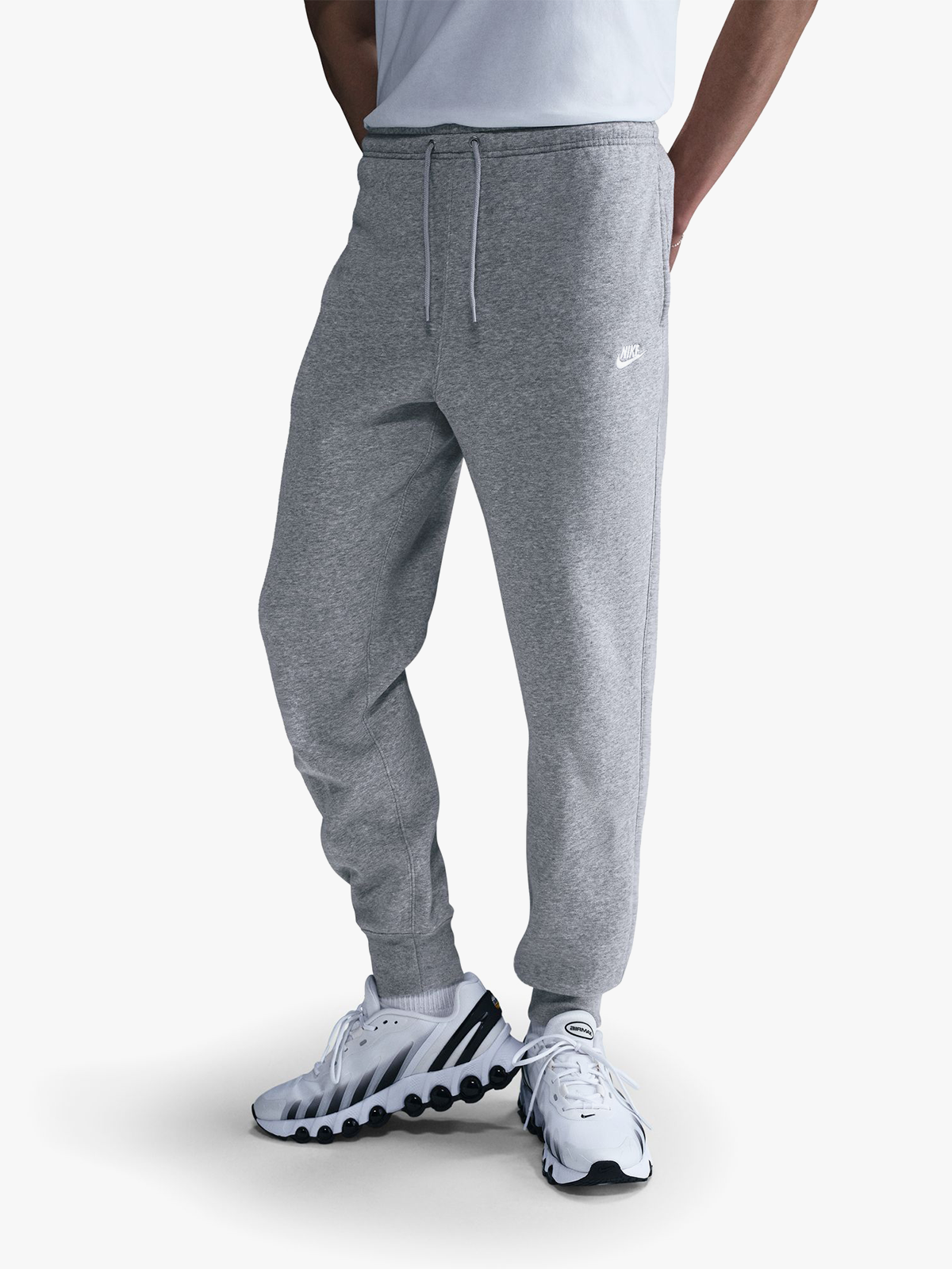 Nike Club Fleece Jogger Pant DK Grey Heather / LT Smoke Grey / White