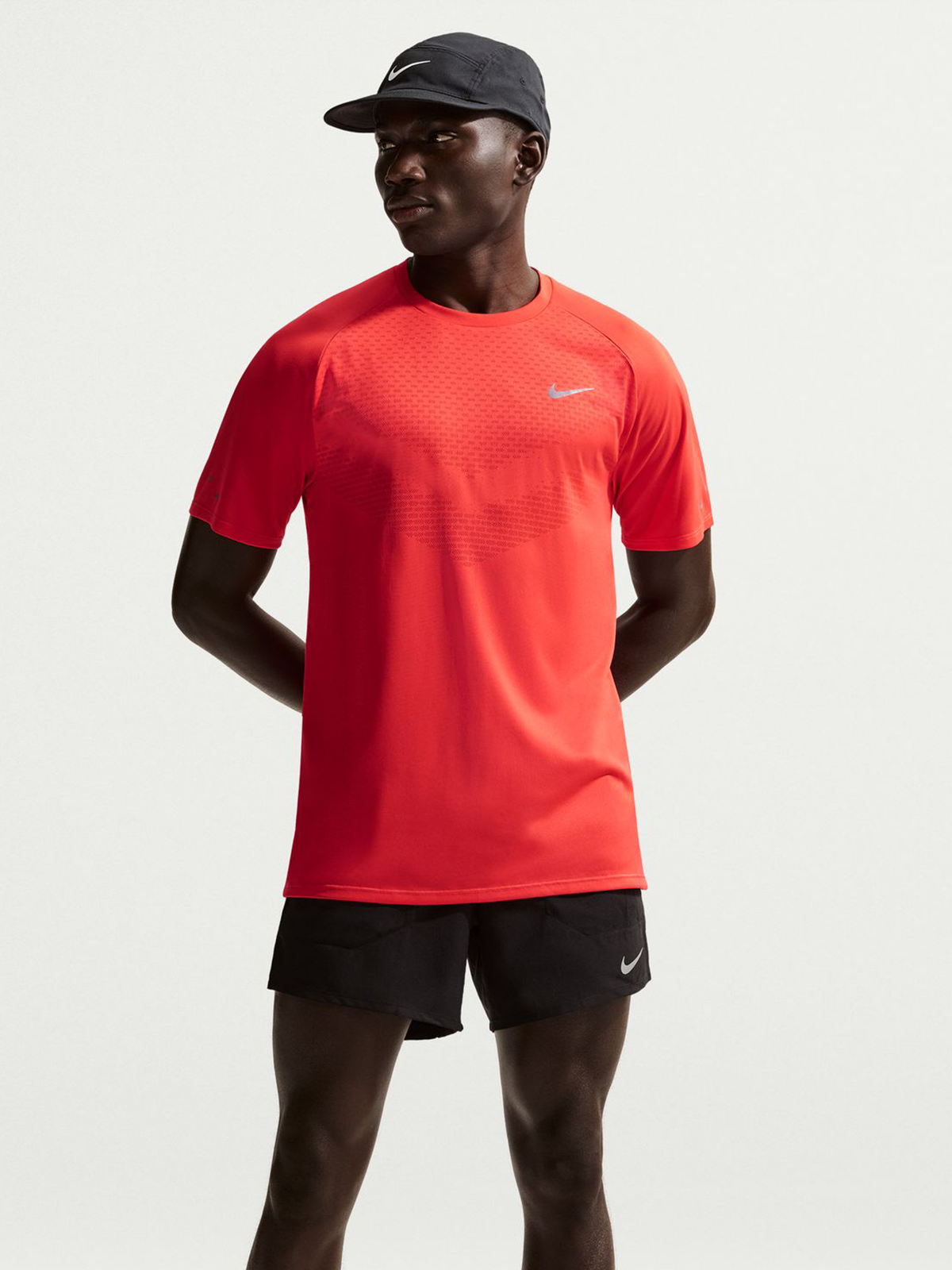 Nike Dri-Fit Advanced Stride Short Sleeve Top LT Crimson / Reflective Silver